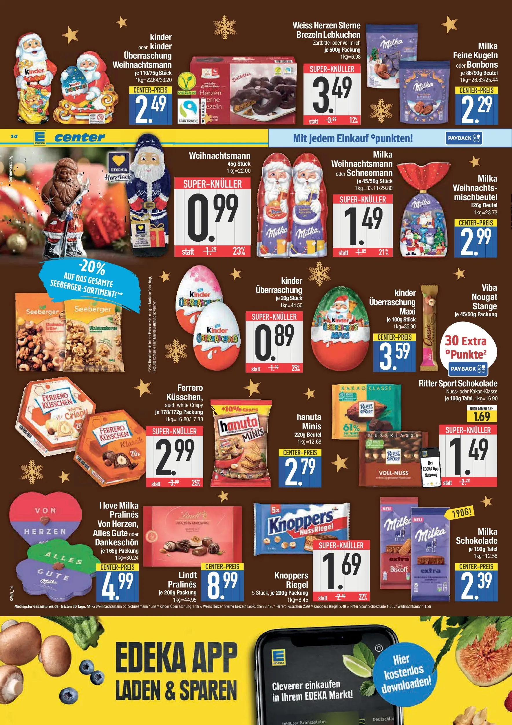 Edeka prospekt München	 (ab 30.11.2025) » Angebote Online | Seite: 14 | Produkte: Schokolade, Milka schokolade, Milka, Knoppers