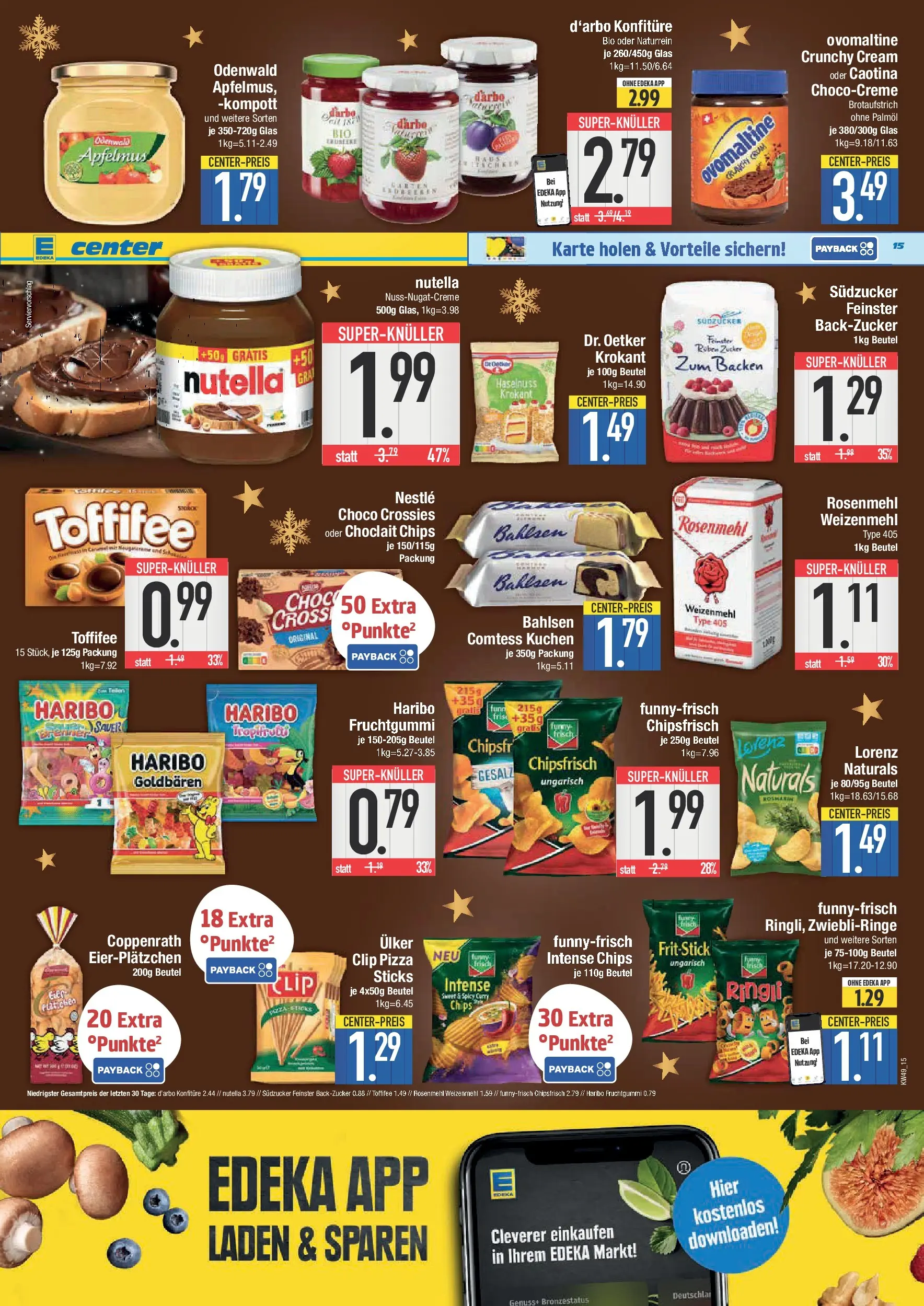 Edeka prospekt München	 (ab 30.11.2025) » Angebote Online | Seite: 15 | Produkte: Ovomaltine, Weizenmehl, Toffifee, Pizza