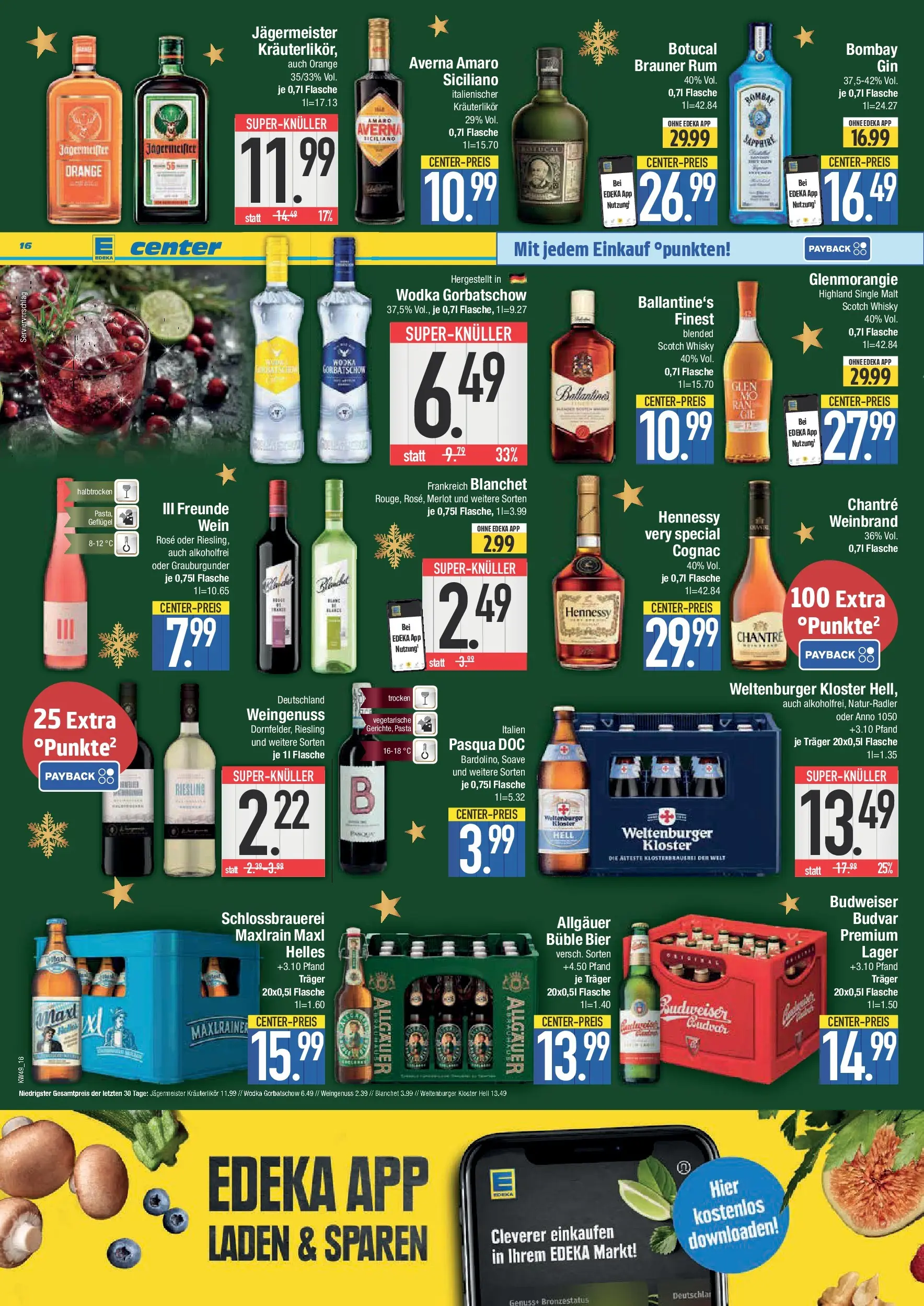 Edeka prospekt München	 (ab 30.11.2025) » Angebote Online | Seite: 16 | Produkte: Pasta, Wein, Gin, Wodka