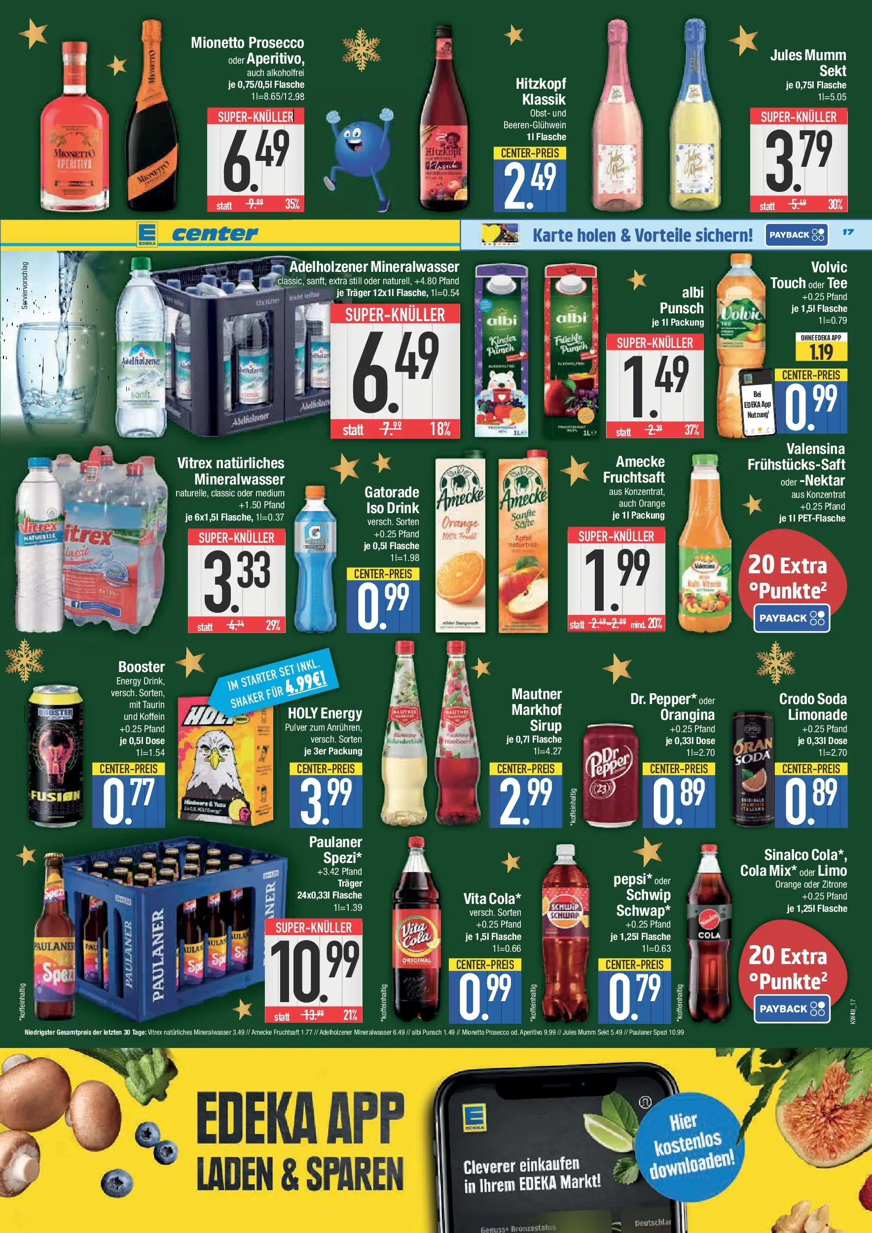 Edeka prospekt München	 (ab 30.11.2025) » Angebote Online | Seite: 17 | Produkte: Cola, Volvic touch, Sirup, Prosecco
