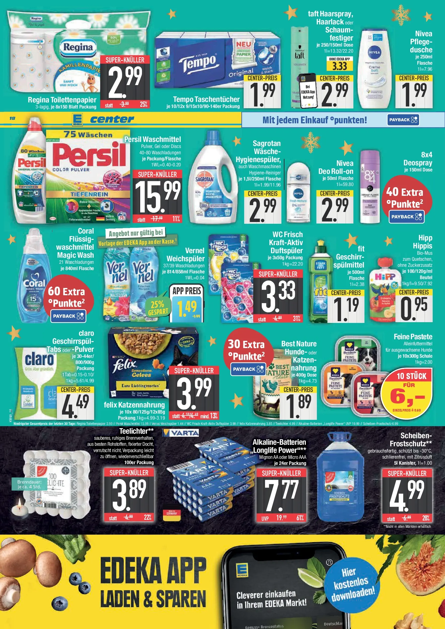 Edeka prospekt München	 (ab 30.11.2025) » Angebote Online | Seite: 18 | Produkte: Creme, Deospray, Vernel, Toilettenpapier