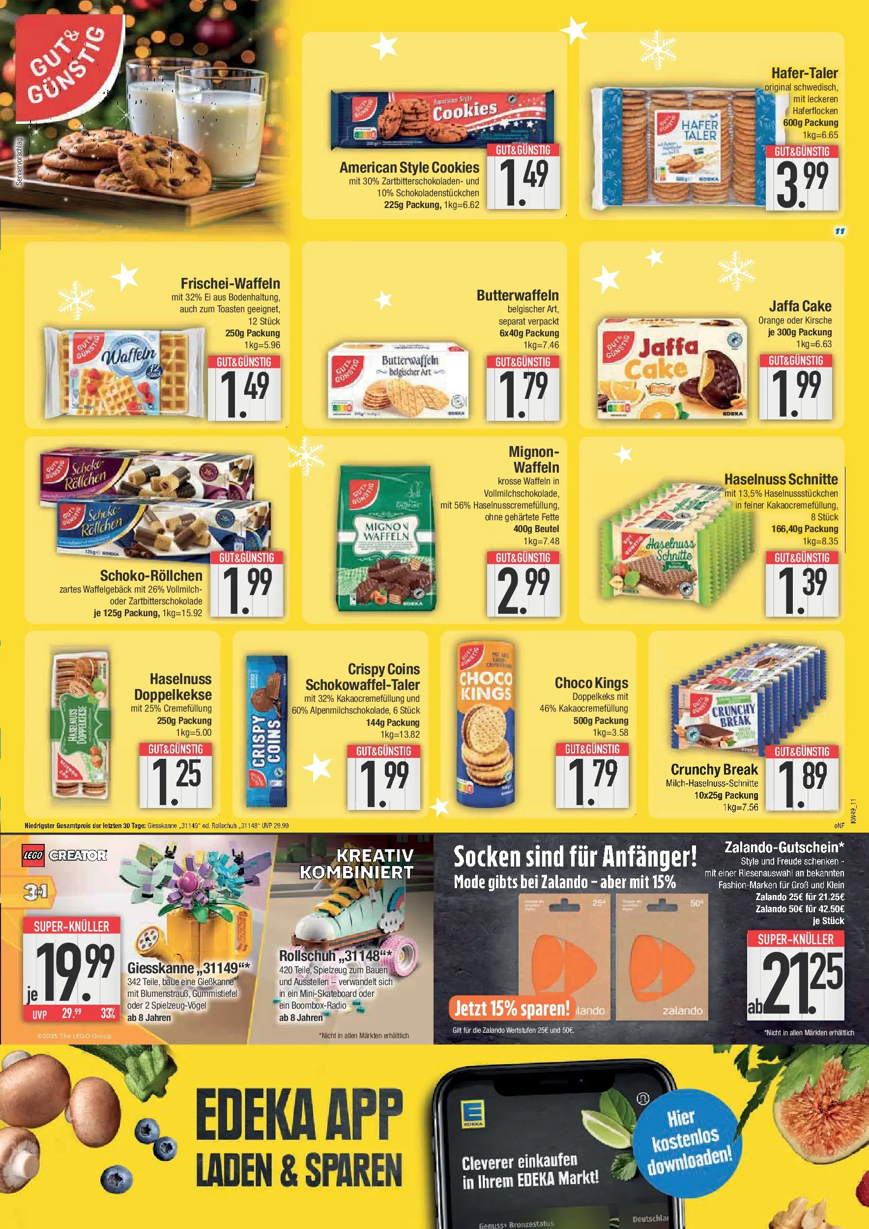 Edeka prospekt München	 (ab 30.11.2025) » Angebote Online | Seite: 11 | Produkte: Waffeln, Socken, Gummistiefel