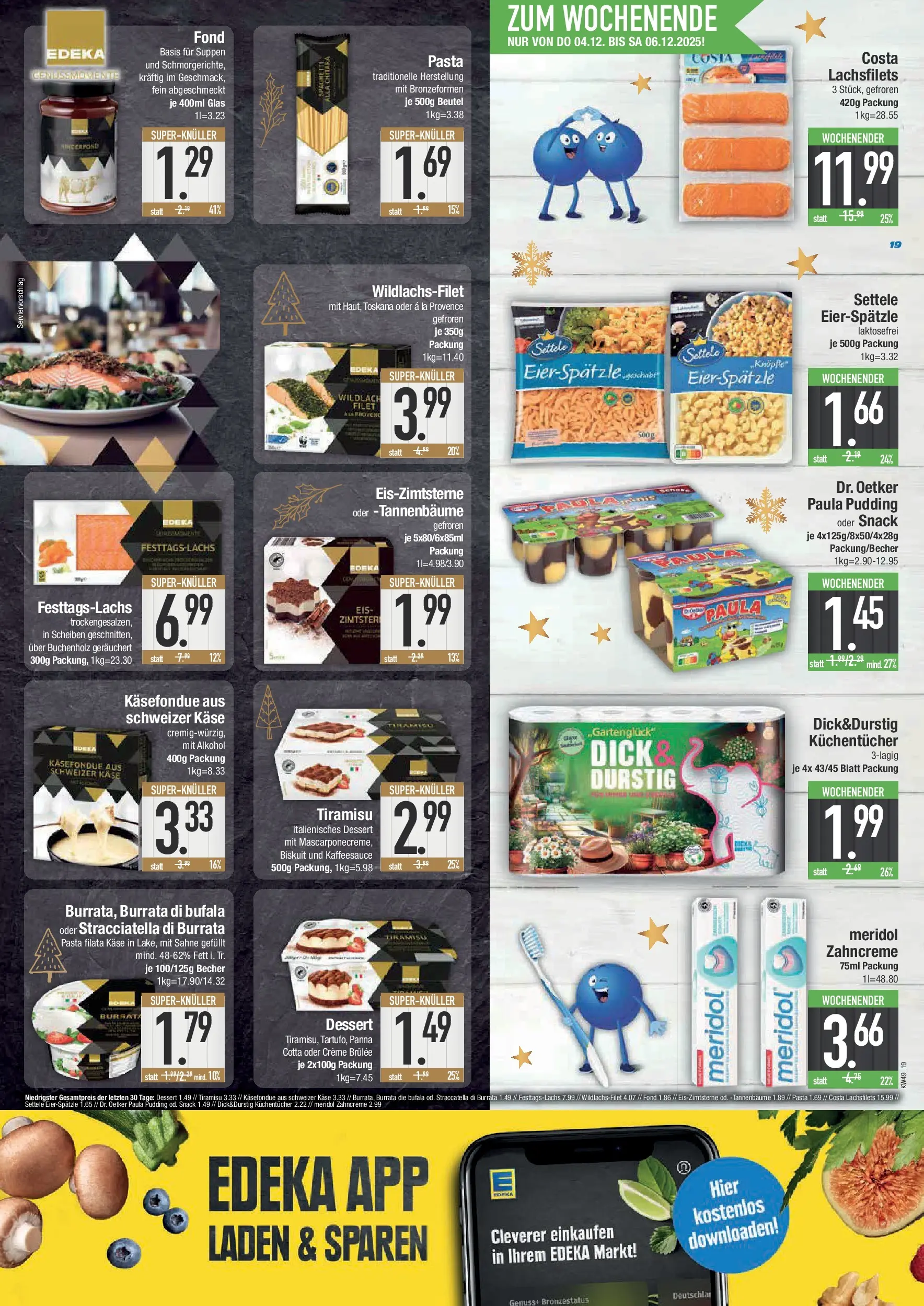 Edeka prospekt München	 (ab 30.11.2025) » Angebote Online | Seite: 19 | Produkte: Creme brulee, Burrata, Sahne, Eis