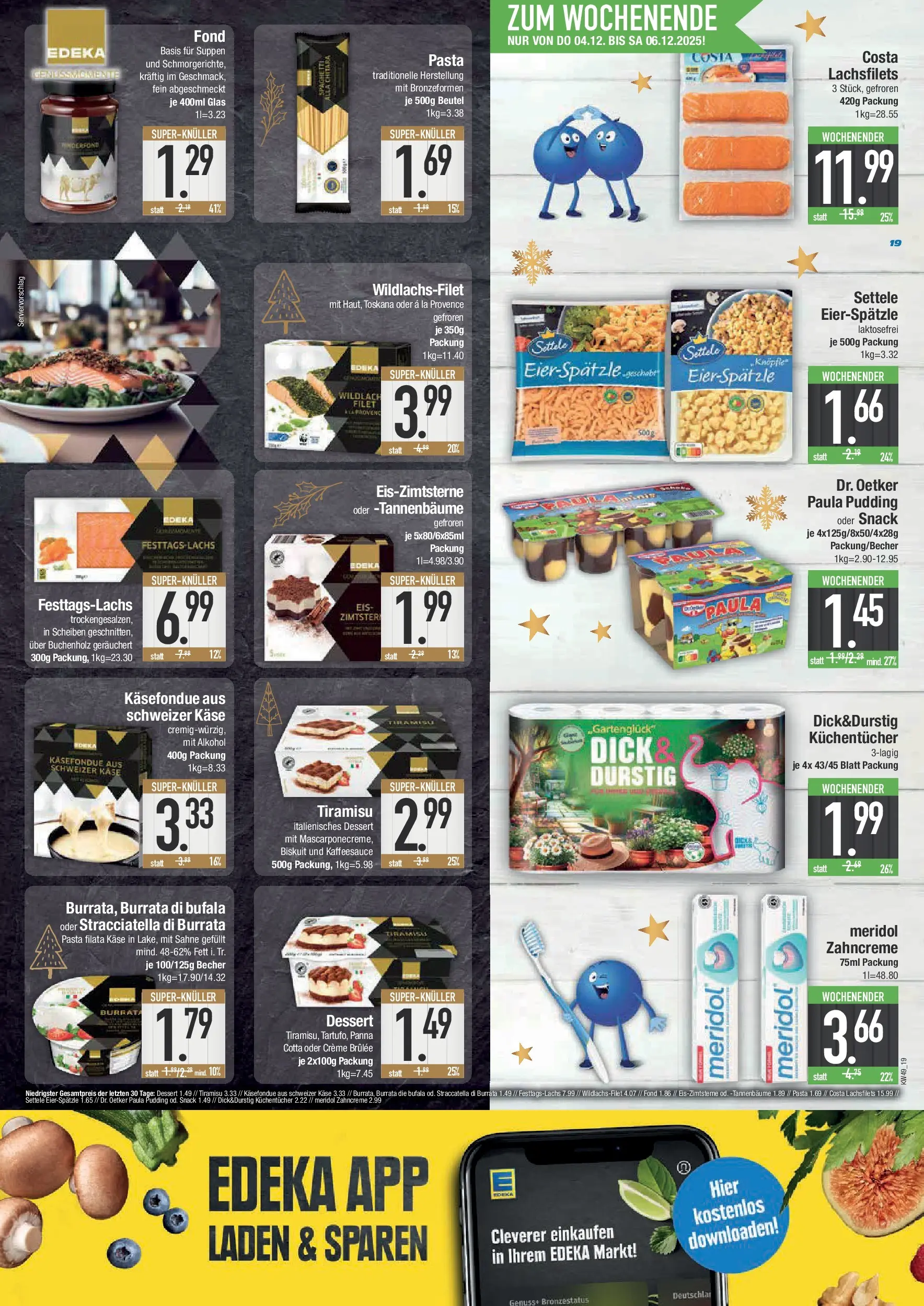 Edeka prospekt Schwabmünchen	 (ab 30.11.2025) » Angebote Online | Seite: 23 | Produkte: Käse, Creme, Creme brulee, Sahne