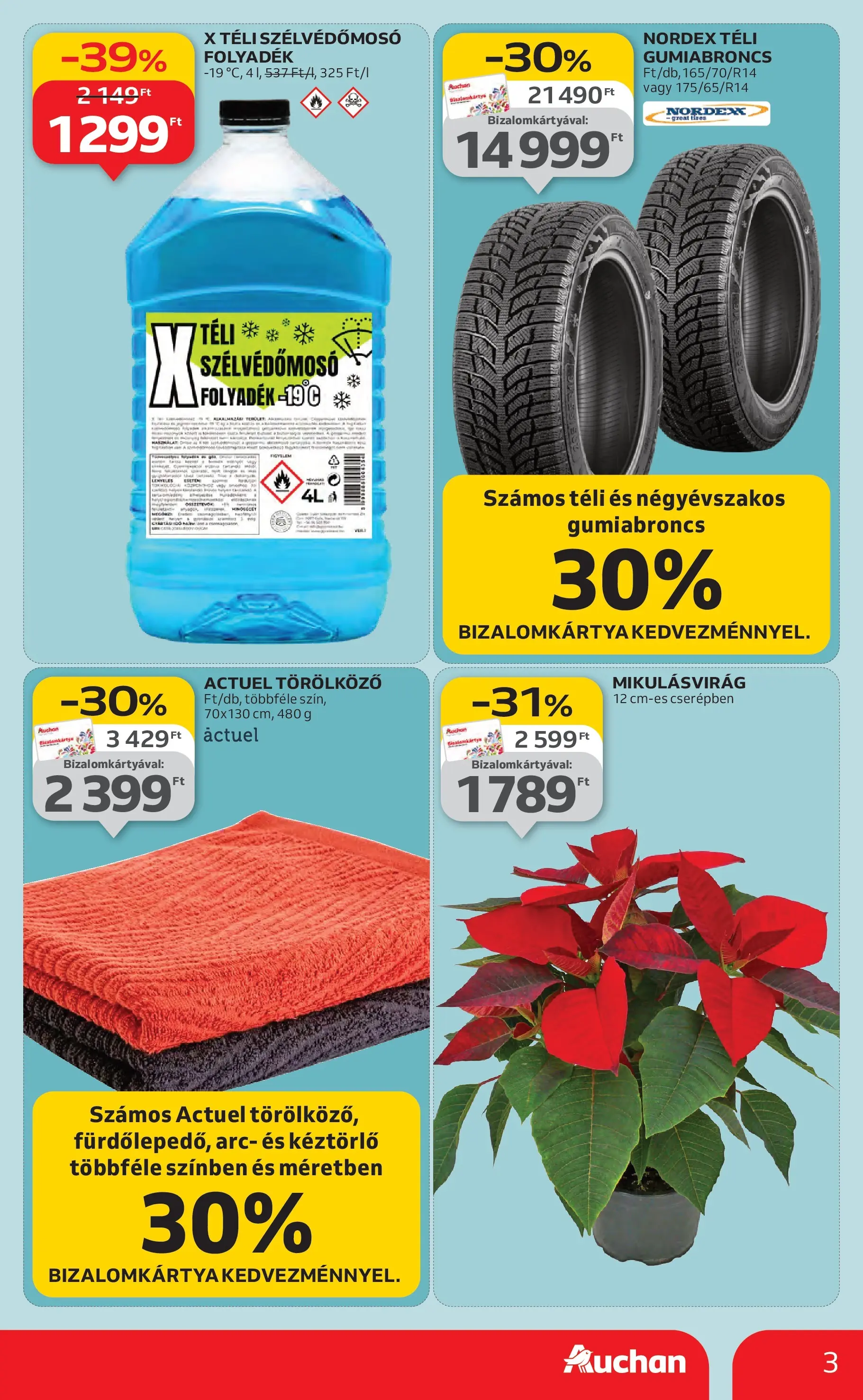 Auchan Akciós újság Székesfehérvár - 2025.11.27. -tól/töl > akció, lapozható szórólap 🛍️ | Oldal: 3 | Termékek: Törölköző