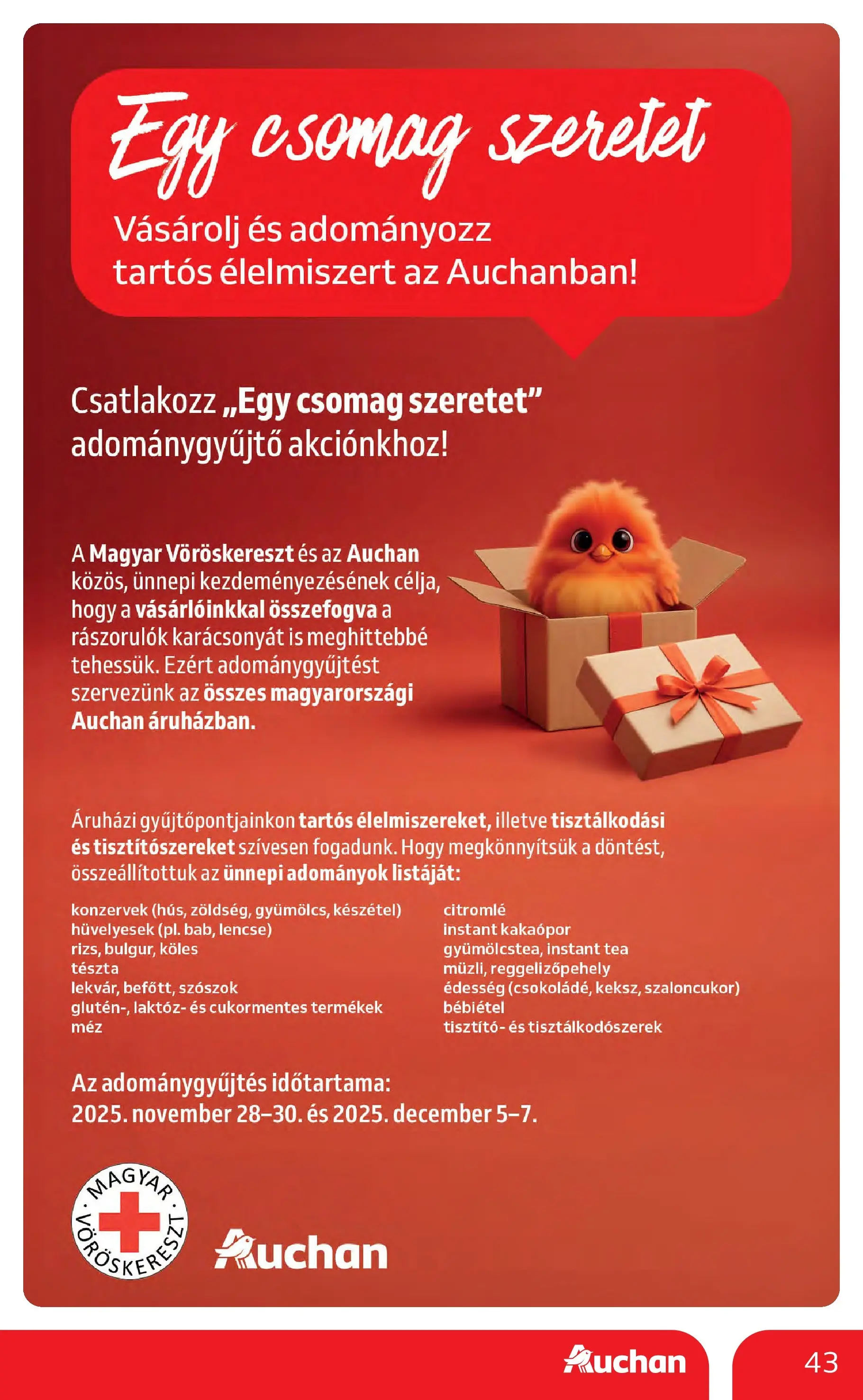 Auchan Akciós újság Székesfehérvár - 2025.11.27. -tól/töl > akció, lapozható szórólap 🛍️ | Oldal: 43 | Termékek: Lencse, Tea, Tészta, Készétel