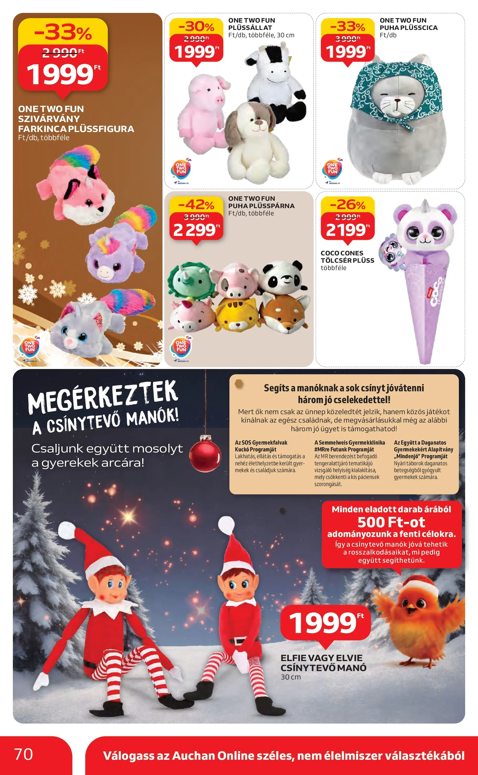 Auchan Akciós újság Székesfehérvár - 2025.11.27. -tól/töl > akció, lapozható szórólap 🛍️ | Oldal: 70 | Termékek: Plüss