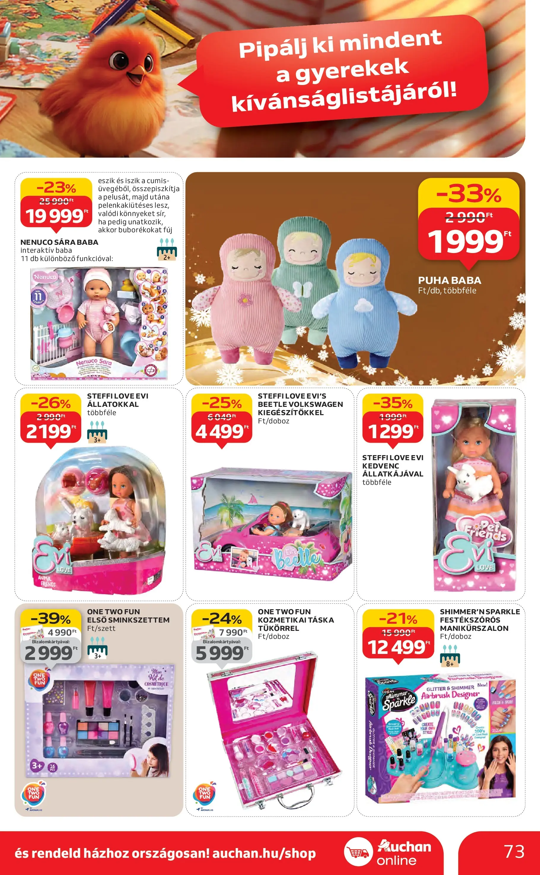 Auchan Akciós újság Székesfehérvár - 2025.11.27. -tól/töl > akció, lapozható szórólap 🛍️ | Oldal: 73 | Termékek: Táska, Kozmetikai táska