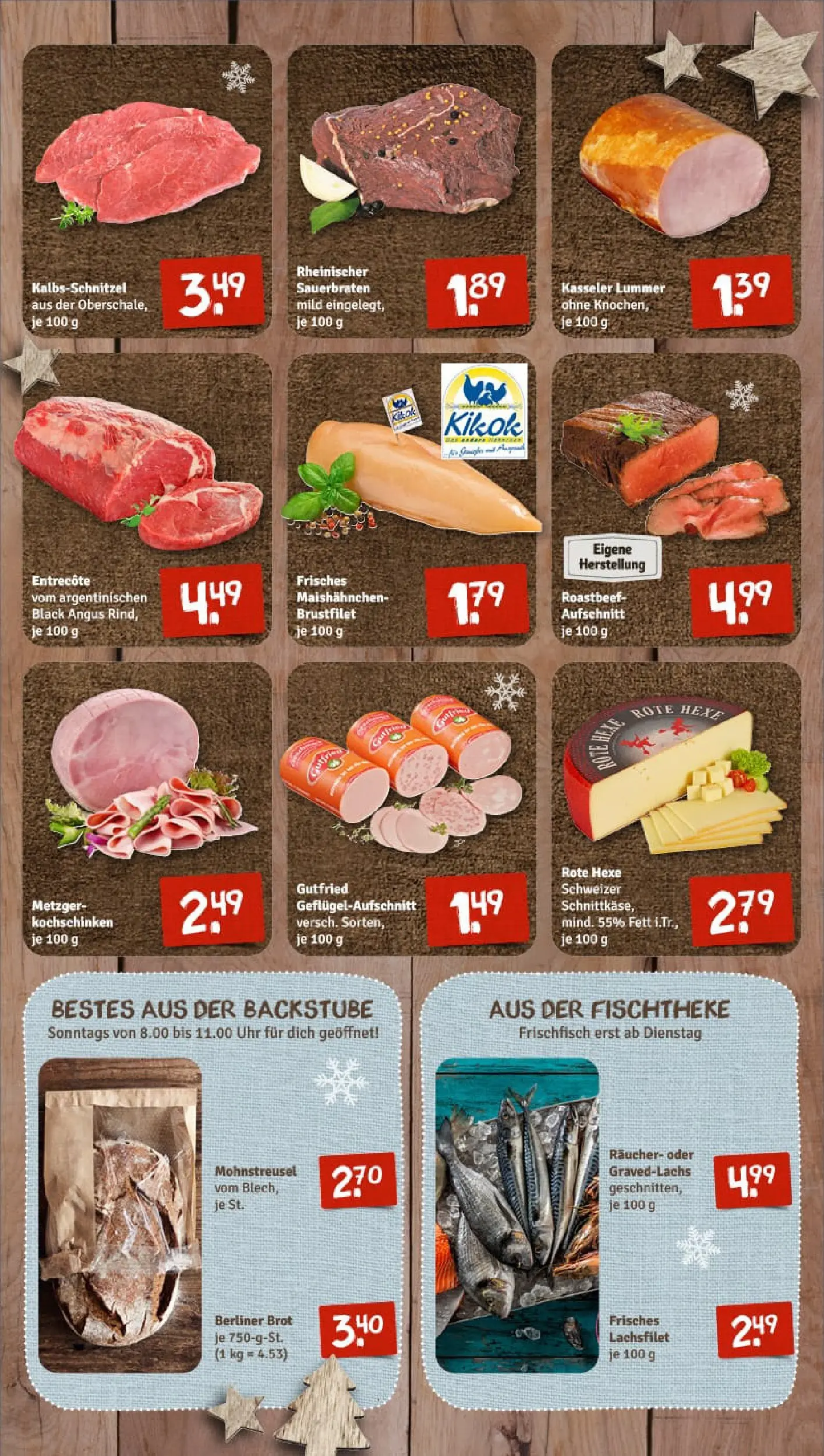 REWE Prospekt ab 01.12.2025 zum Blättern » Angebote | Seite: 7 | Produkte: Roastbeef, Brot, Steak, Uhr