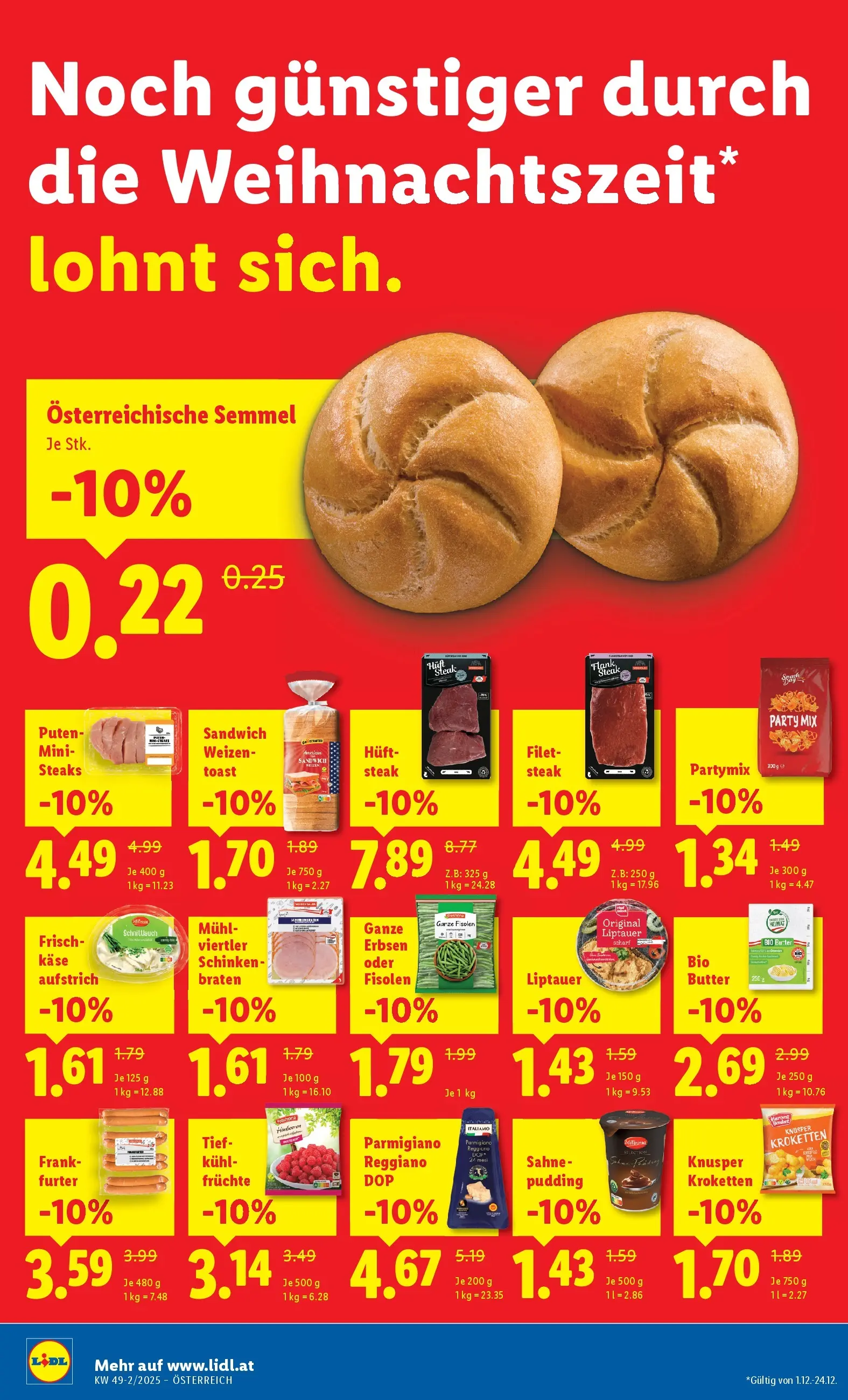 Lidl - Lidl: Flugblatt in deiner Nähe ab 03.12.2025 - Angebote ab donnerstag | Seite: 2 | Produkte: Sahne, Erbsen, Butter, Schinken