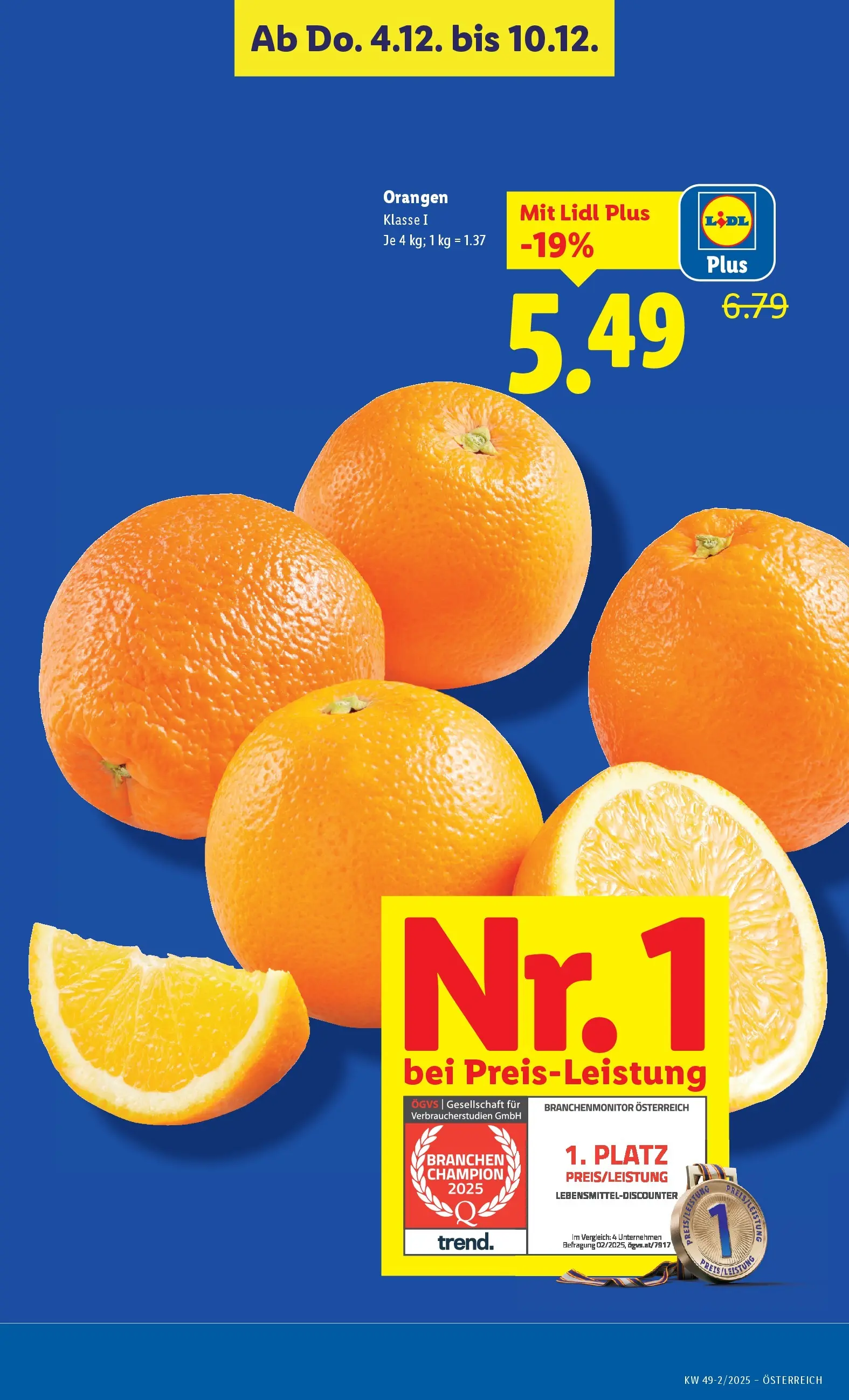 Lidl - Lidl: Flugblatt in deiner Nähe ab 03.12.2025 - Angebote ab donnerstag | Seite: 5 | Produkte: Orangen