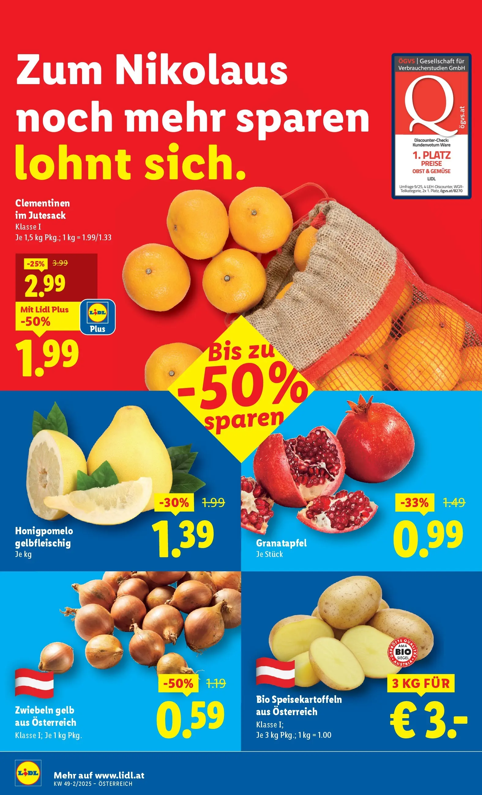 Lidl - Lidl: Flugblatt in deiner Nähe ab 03.12.2025 - Angebote ab donnerstag | Seite: 6 | Produkte: Zwiebeln, Gemüse, Obst