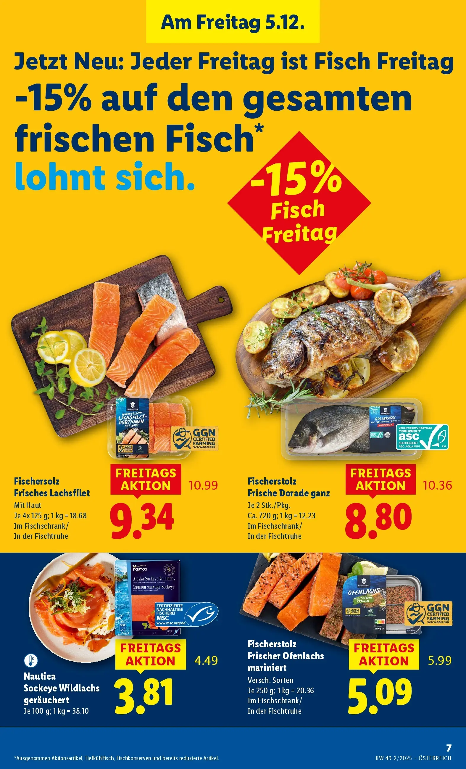 Lidl - Lidl: Flugblatt in deiner Nähe ab 03.12.2025 - Angebote ab donnerstag | Seite: 9 | Produkte: Fisch