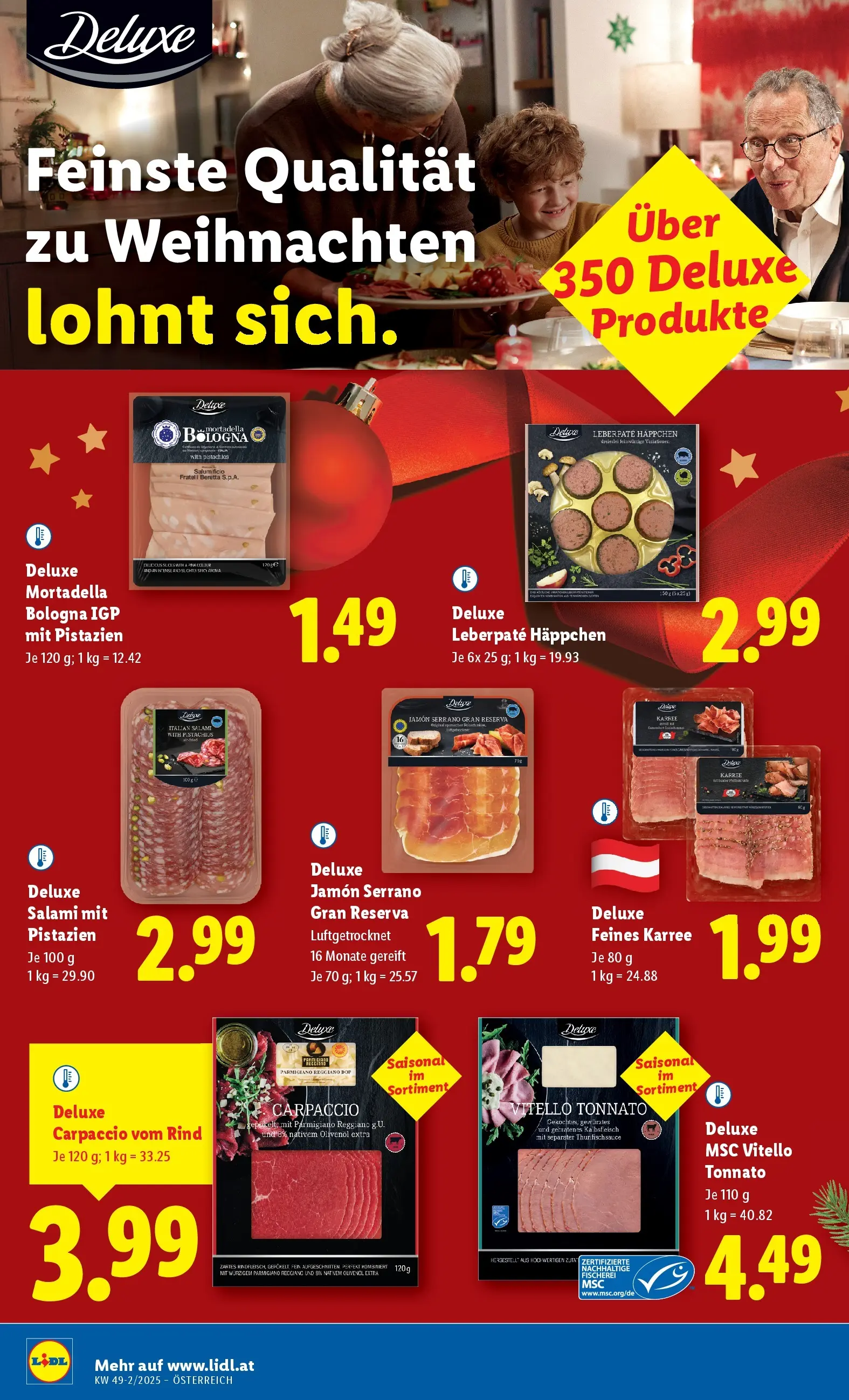Lidl - Lidl: Flugblatt in deiner Nähe ab 03.12.2025 - Angebote ab donnerstag | Seite: 12 | Produkte: Salami, Fisch