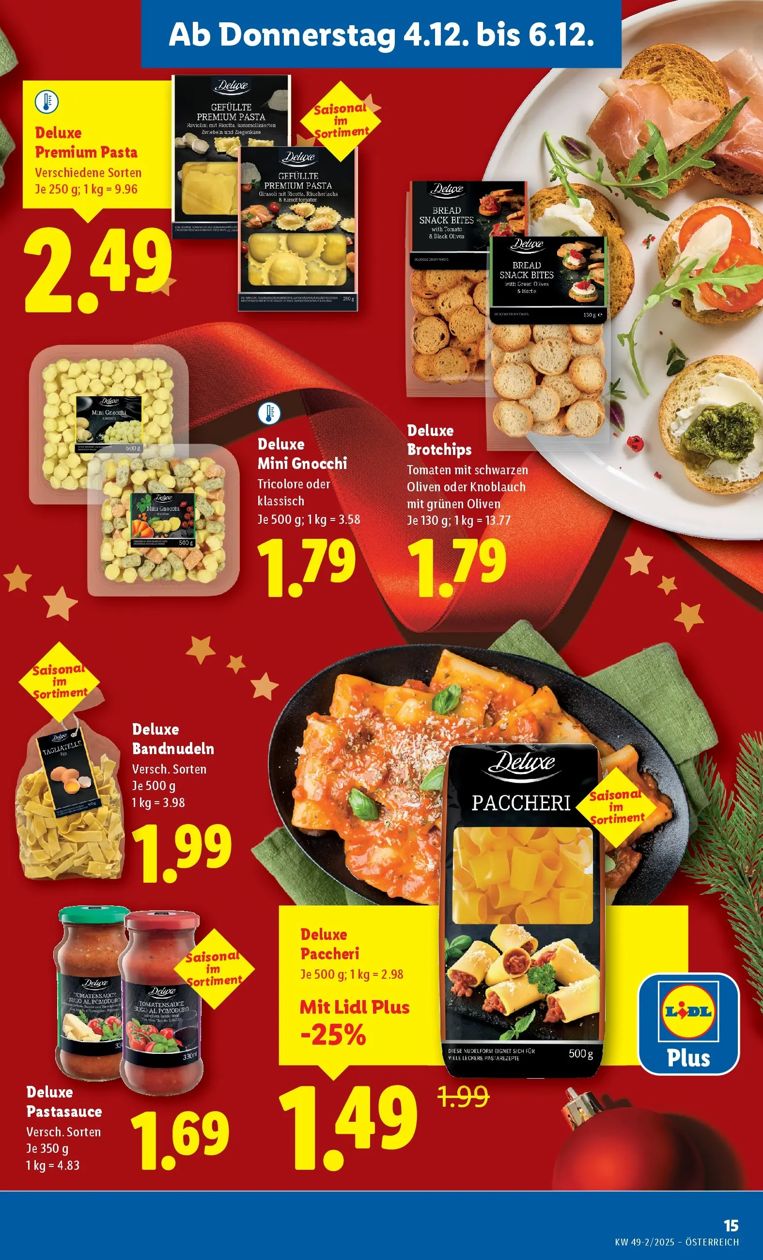 Lidl - Lidl: Flugblatt in deiner Nähe ab 03.12.2025 - Angebote ab donnerstag | Seite: 17 | Produkte: Pasta, Knoblauch, Szeder, Tomaten