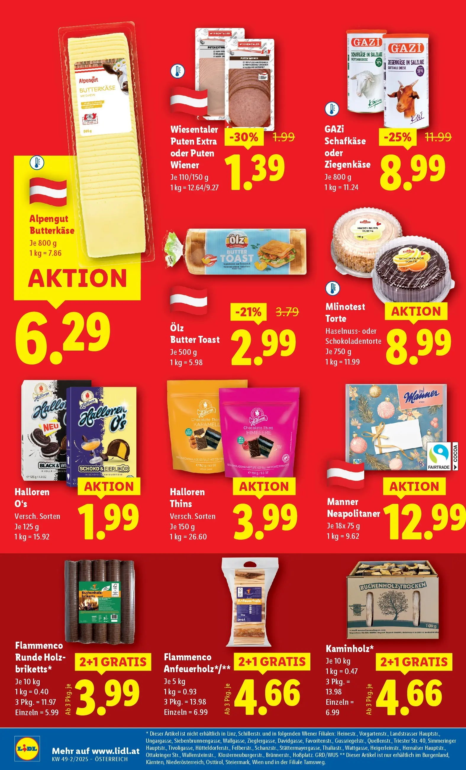 Lidl - Lidl: Flugblatt in deiner Nähe ab 03.12.2025 - Angebote ab donnerstag | Seite: 20 | Produkte: Himbeere, Butter, Schokolade