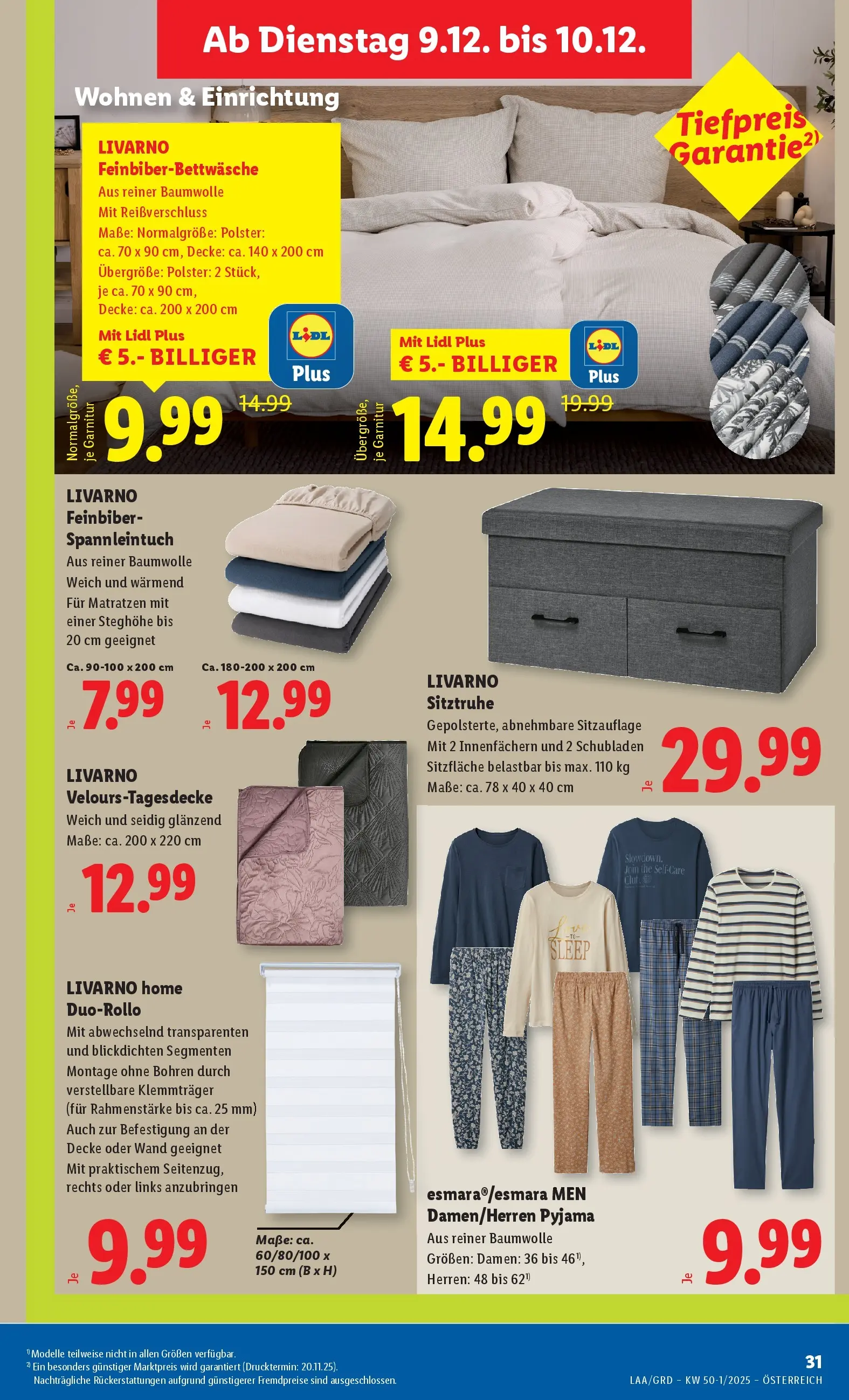 Lidl - Lidl: Flugblatt in deiner Nähe ab 03.12.2025 - Angebote ab donnerstag | Seite: 35 | Produkte: Pyjama, Decke