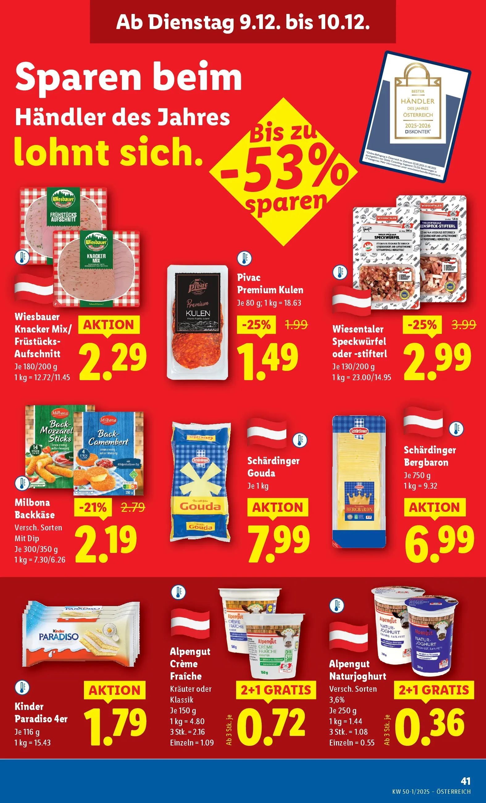 Lidl - Lidl: Flugblatt in deiner Nähe ab 03.12.2025 - Angebote ab donnerstag | Seite: 45 | Produkte: Creme, Joghurt