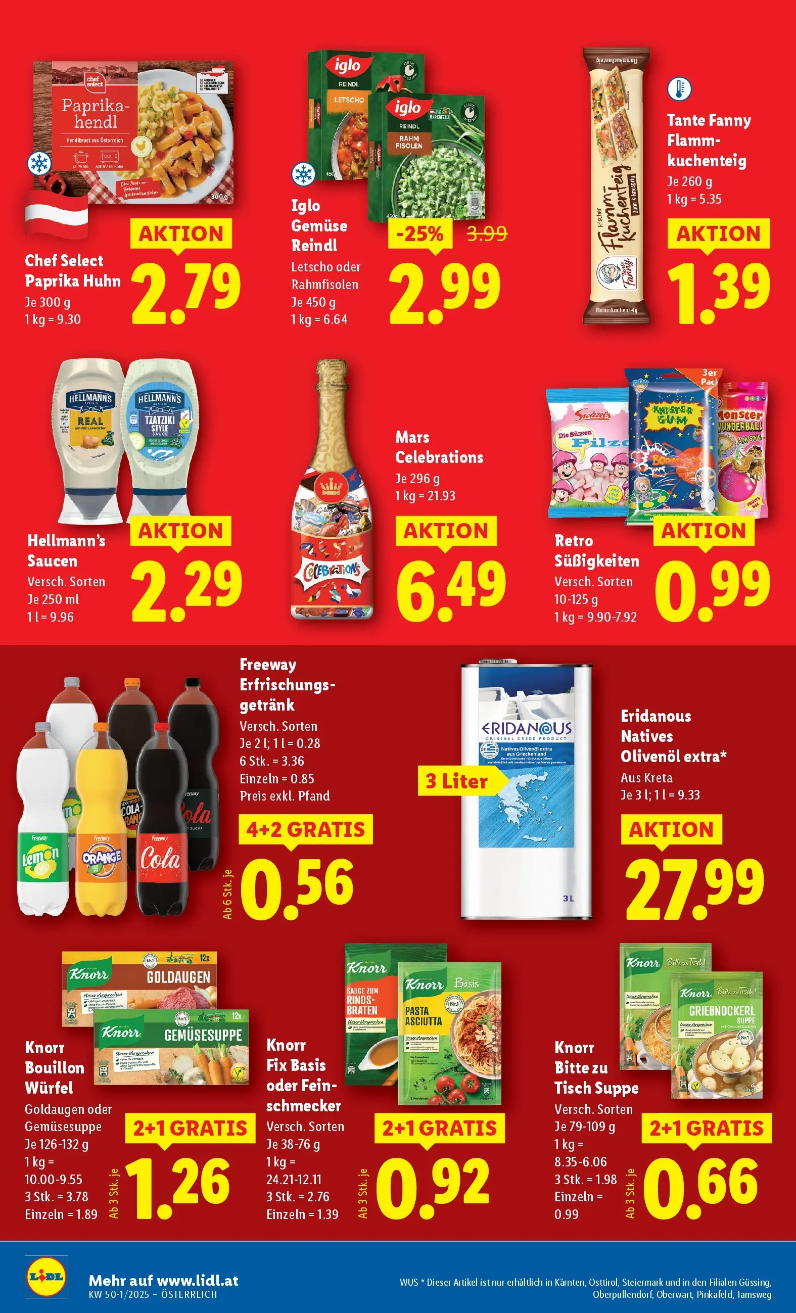 Lidl - Lidl: Flugblatt in deiner Nähe ab 03.12.2025 - Angebote ab donnerstag | Seite: 46 | Produkte: Süßigkeiten, Pasta, Gemüse, Tisch