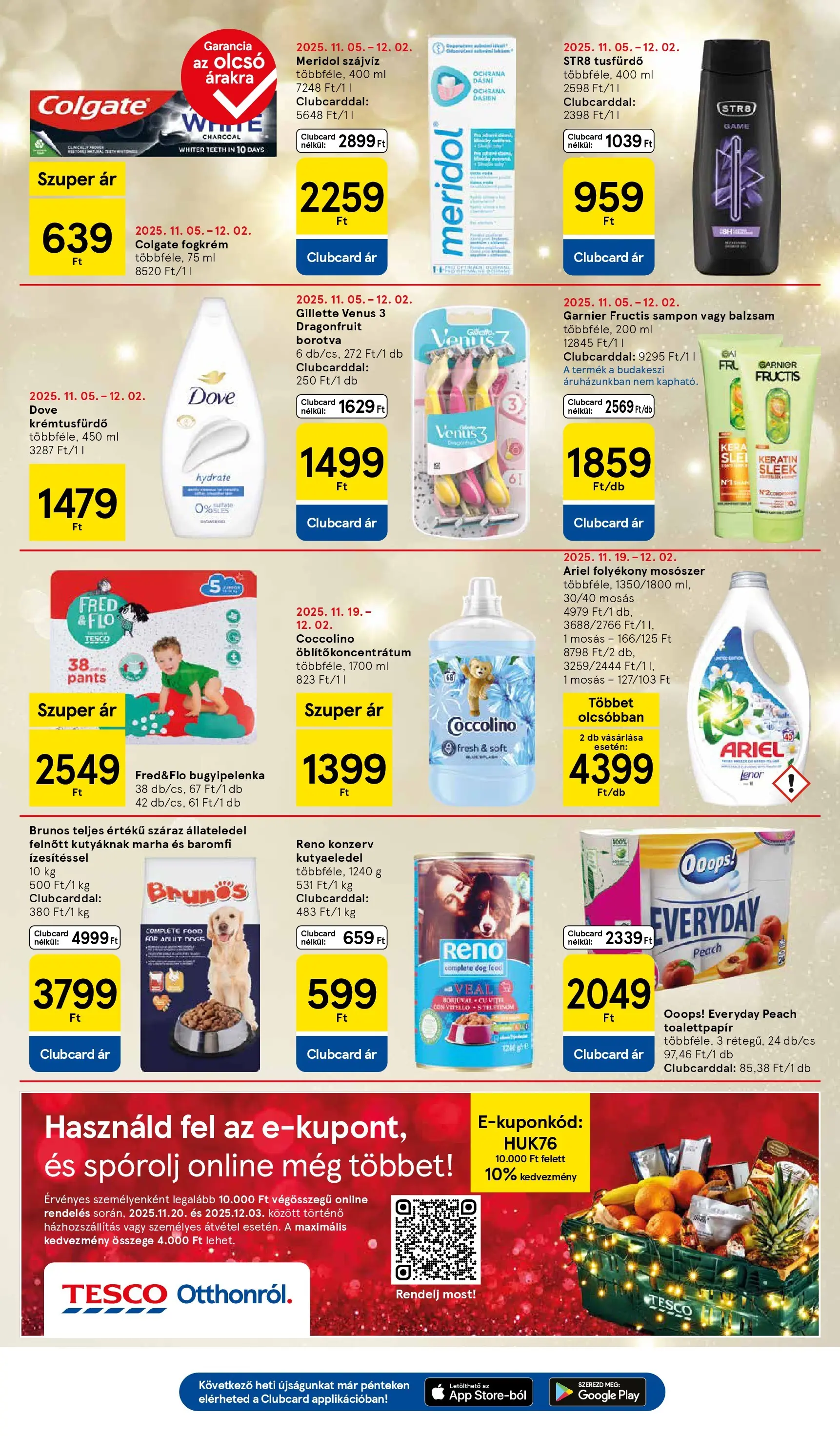 Tesco - Tesco újság érvényessége 2025.12.03-ig - 2025.11.26.-tól - online | Oldal: 7 | Termékek: Ariel, Sampon, Szájvíz, Mosószer
