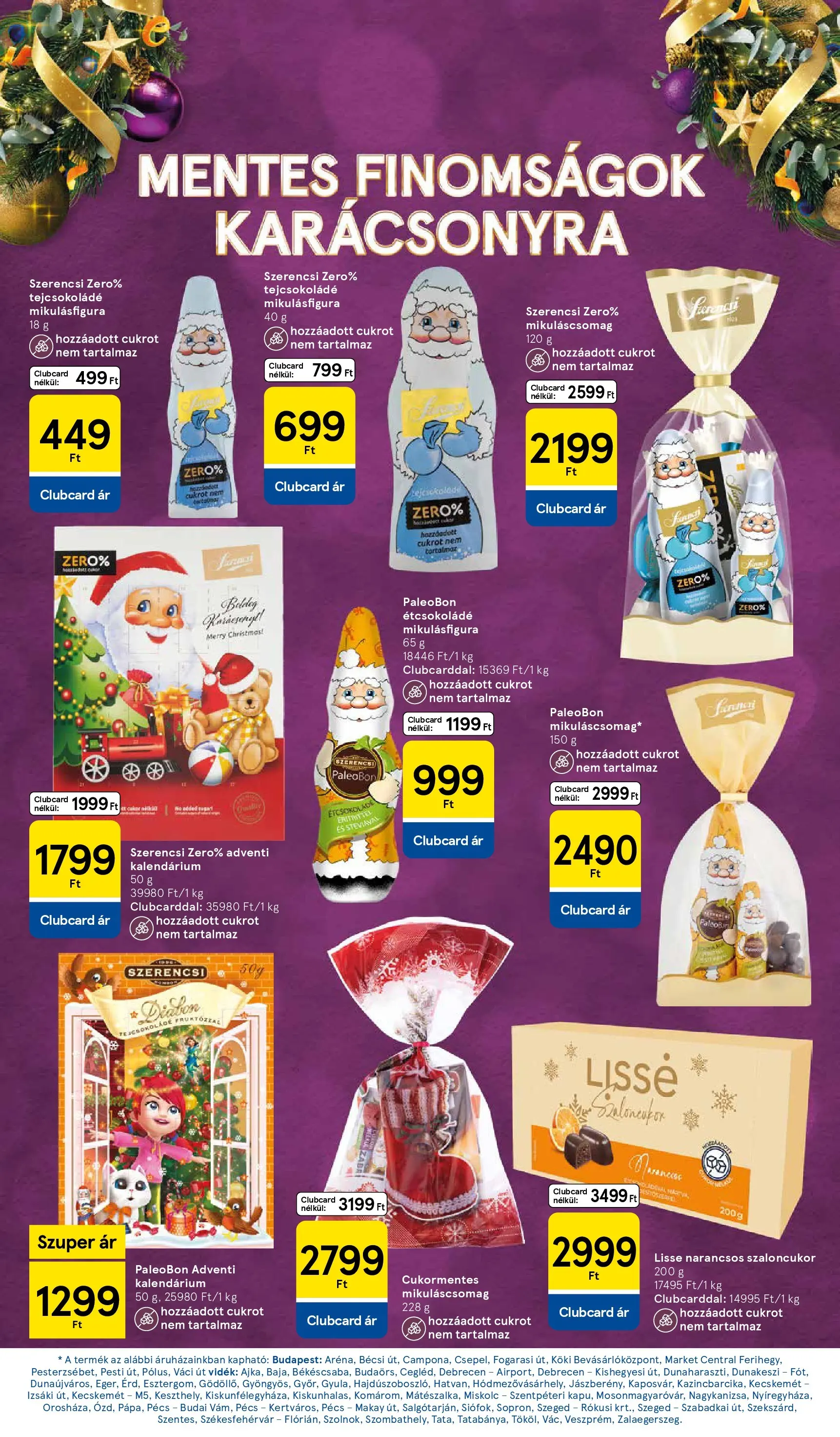 Tesco - Tesco újság érvényessége 2025.12.03-ig - 2025.11.26.-tól - online | Oldal: 12 | Termékek: Szaloncukor, Étcsokoládé, Tejcsokoládé