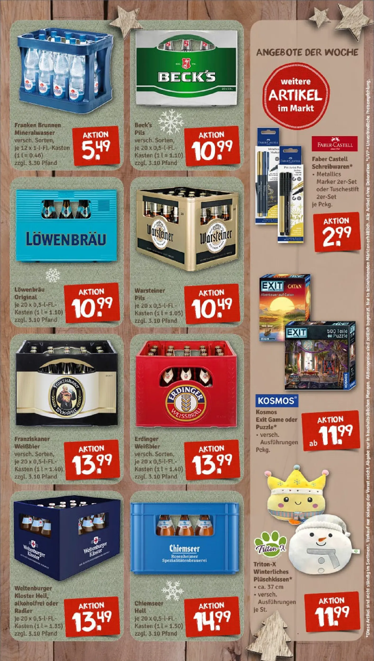 REWE Prospekt ab 01.12.2025 zum Blättern » Angebote | Seite: 7 | Produkte: Franziskaner, Erdinger, Mineralwasser, Radler