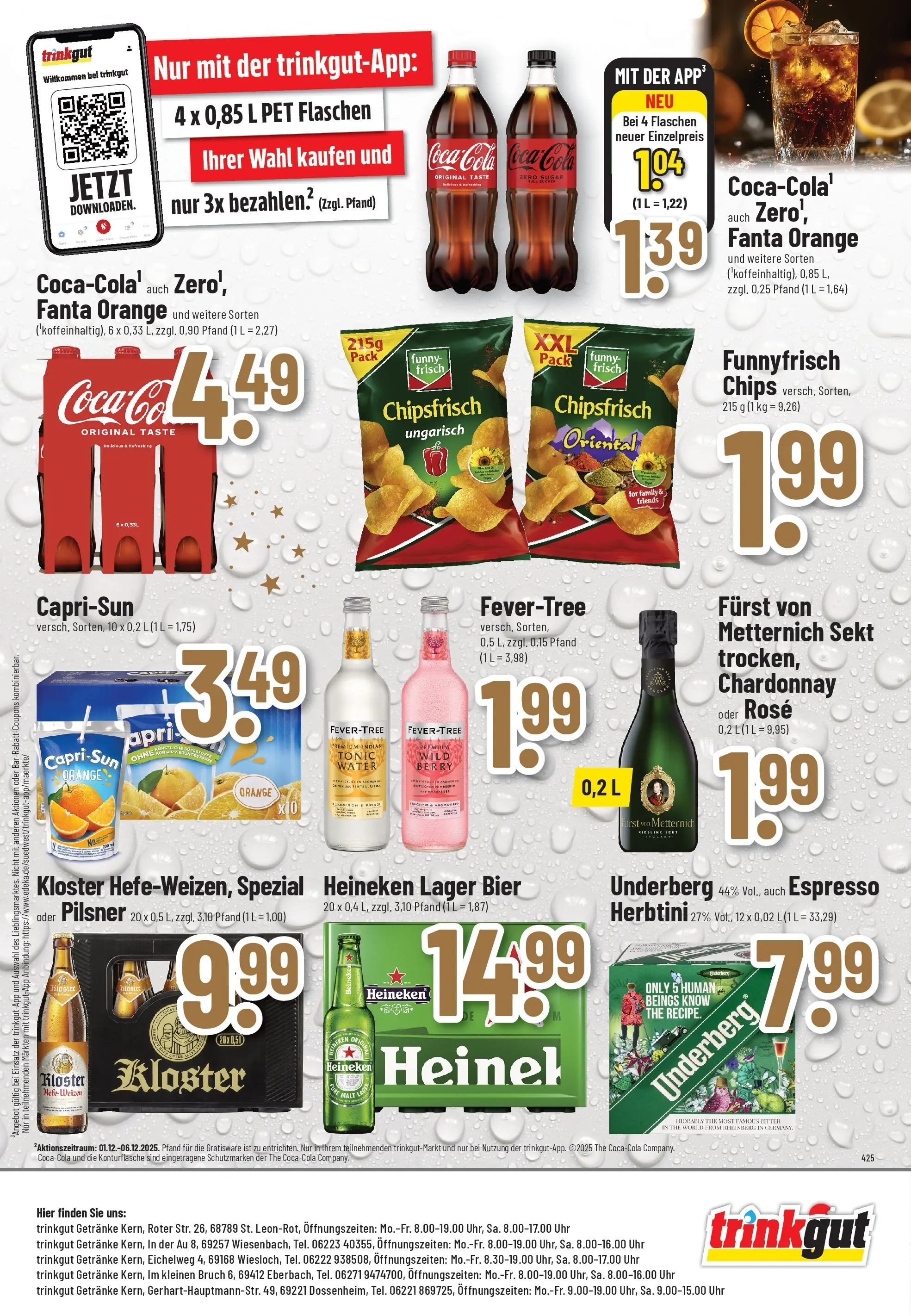 Trinkgut - trinkgut: Wochenangebote (ab 01.12.2025) » Angebote online | Seite: 8 | Produkte: Cola, Bier, Funny frisch, Underberg