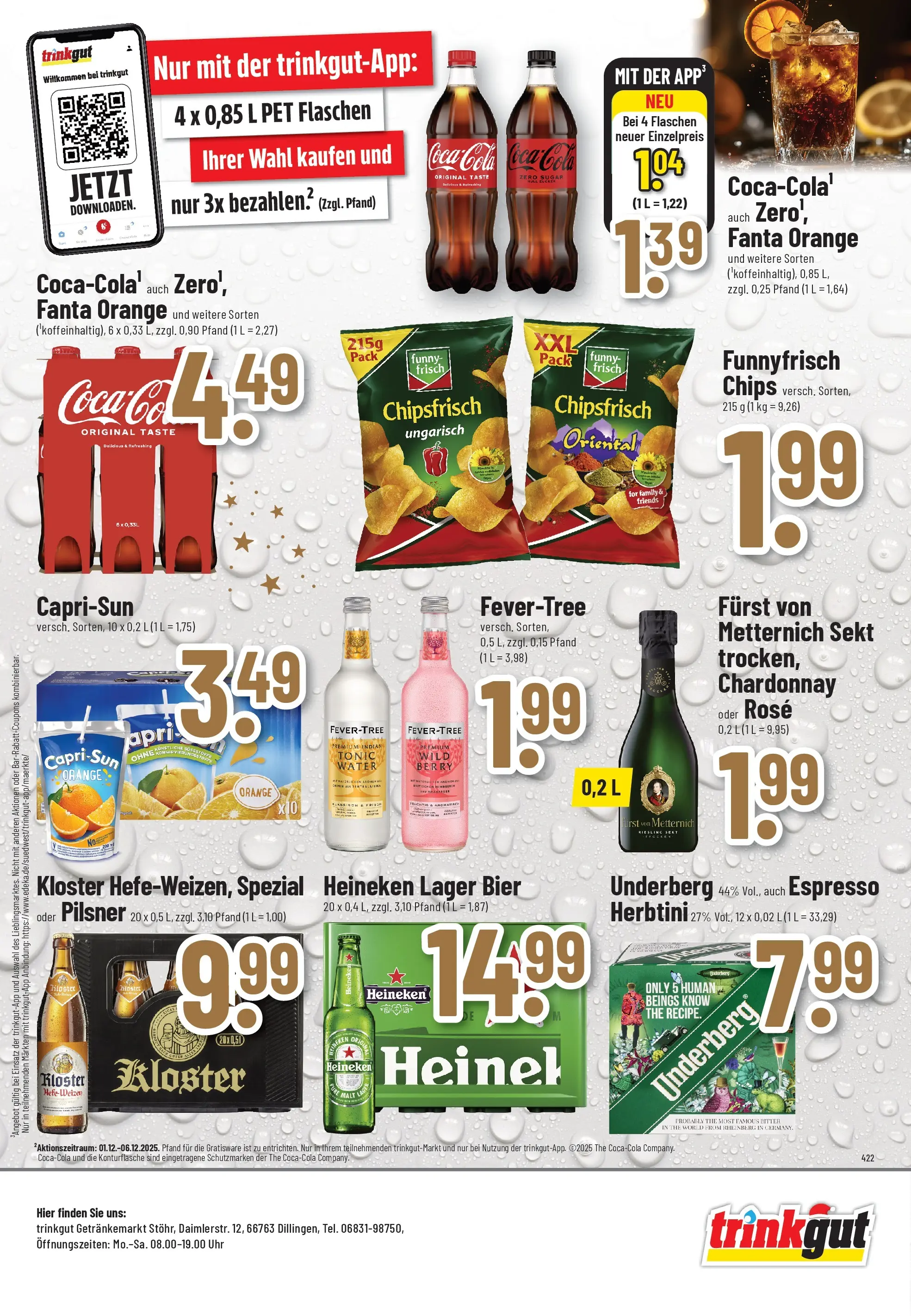 Trinkgut - trinkgut: Wochenangebote (ab 01.12.2025) » Angebote online | Seite: 8 | Produkte: Coca cola, Sekt, Chips, Uhr