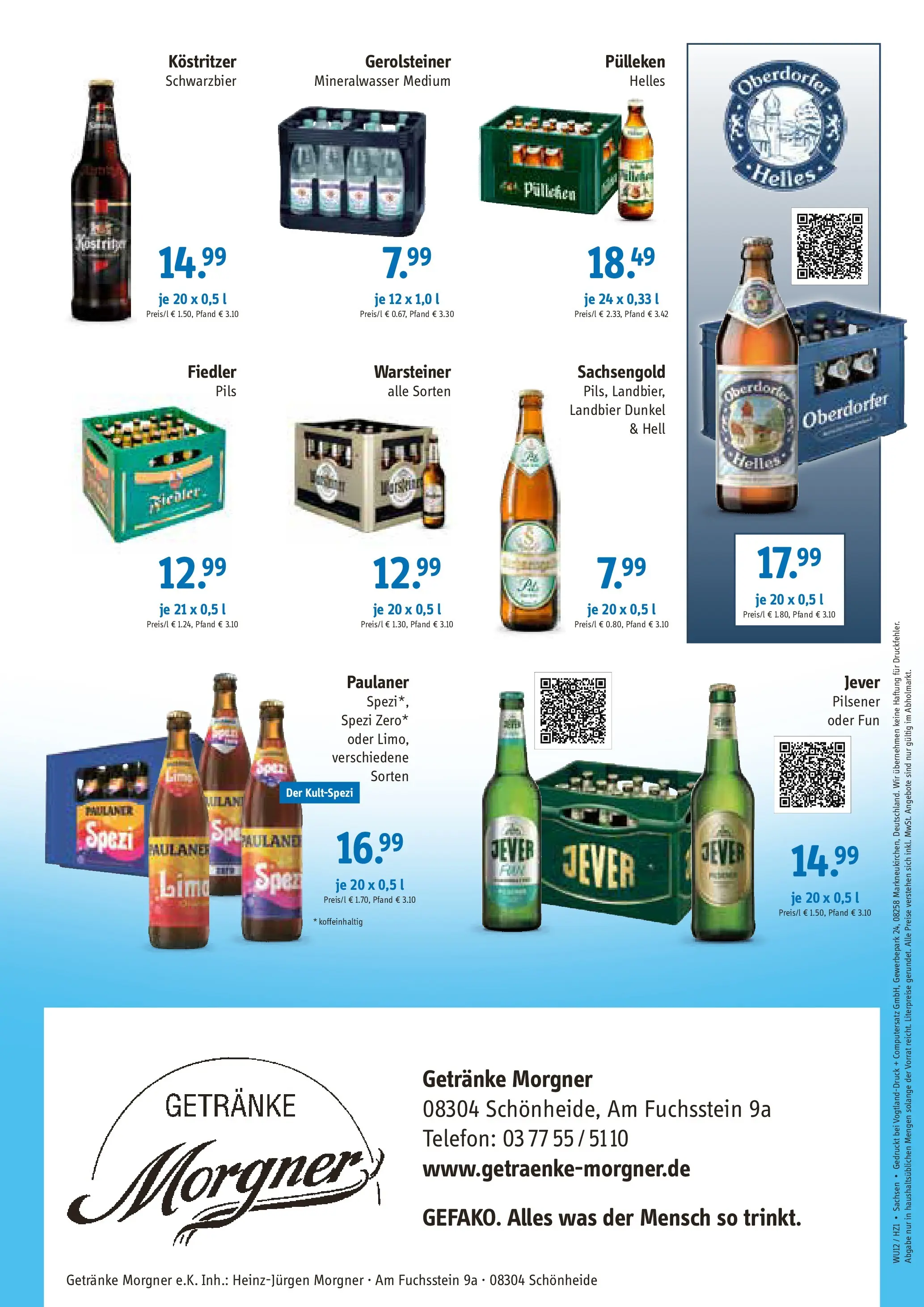 Entdecke - Getränke Morgner: Angebote (ab 26.11.2025) zum Blättern | Seite: 2 | Produkte: Pils, Warsteiner, Jever, Gerolsteiner