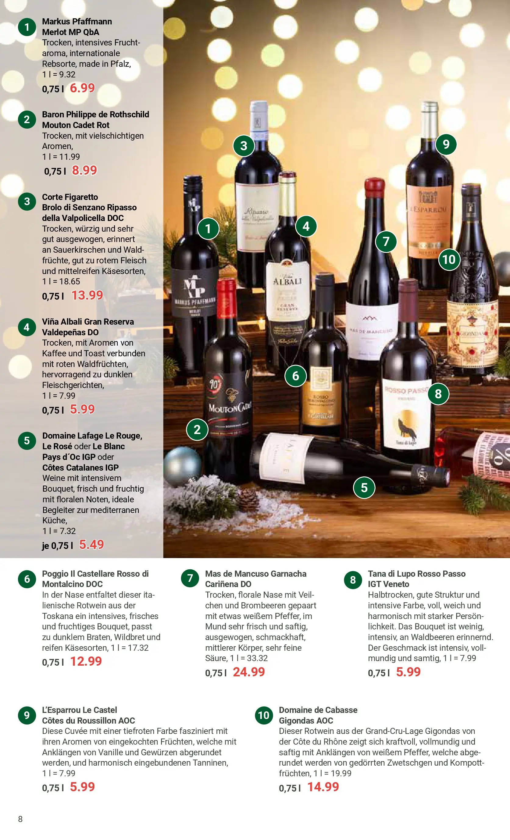 Globus prospekt Wittlich	 (ab 01.12.2025) » Angebote online | Seite: 8 | Produkte: Toast, Rotwein, Zwetschgen, Fleisch