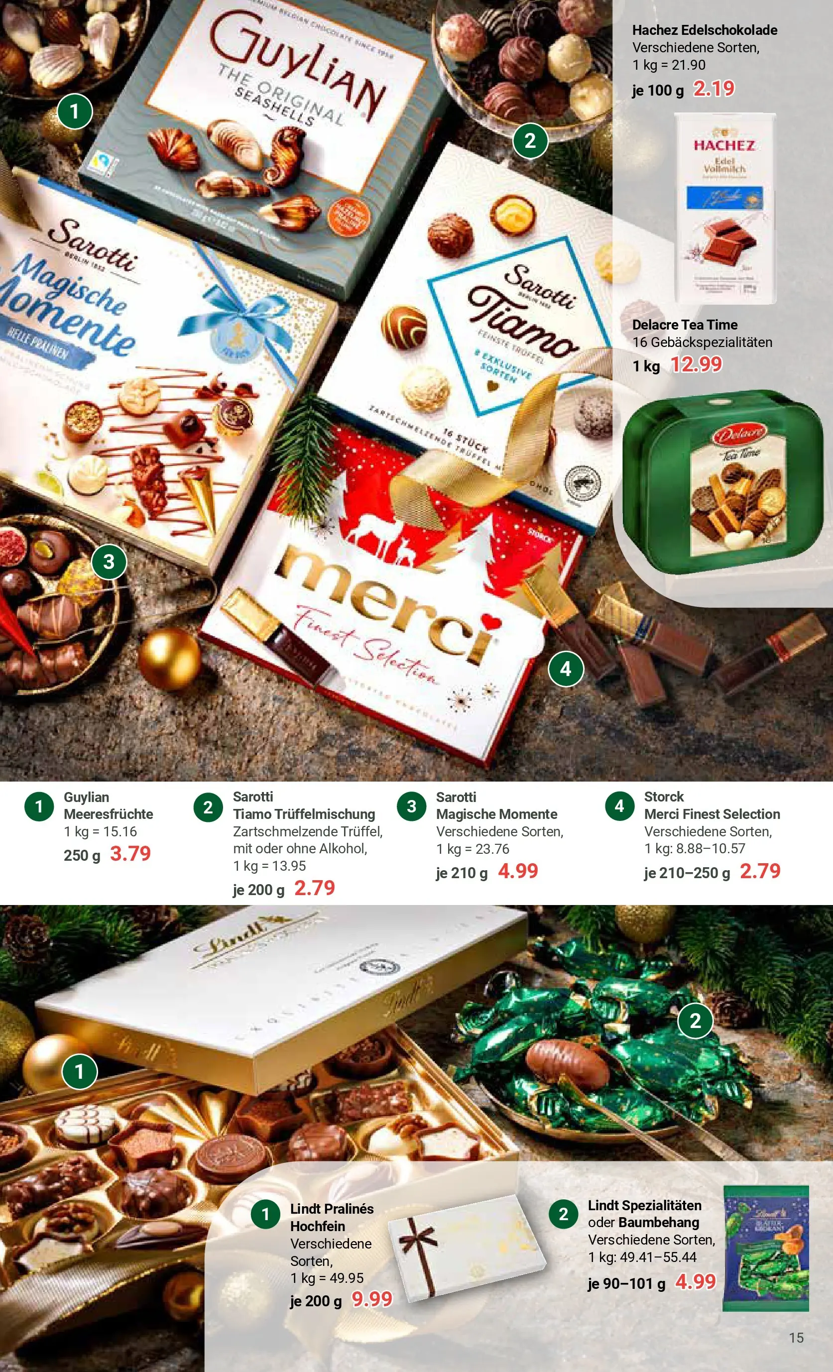 Globus prospekt Wittlich	 (ab 01.12.2025) » Angebote online | Seite: 15 | Produkte: Merci, Meeresfrüchte, Lindt