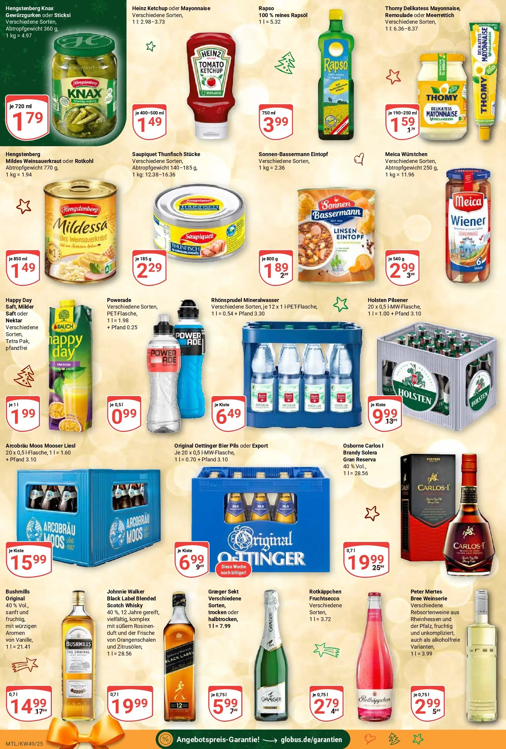 Globus prospekt Maintal-Dörnigheim	 (ab 01.12.2025) » Angebote online | Seite: 6 | Produkte: Thunfisch, Bier, Mineralwasser, Rosinen