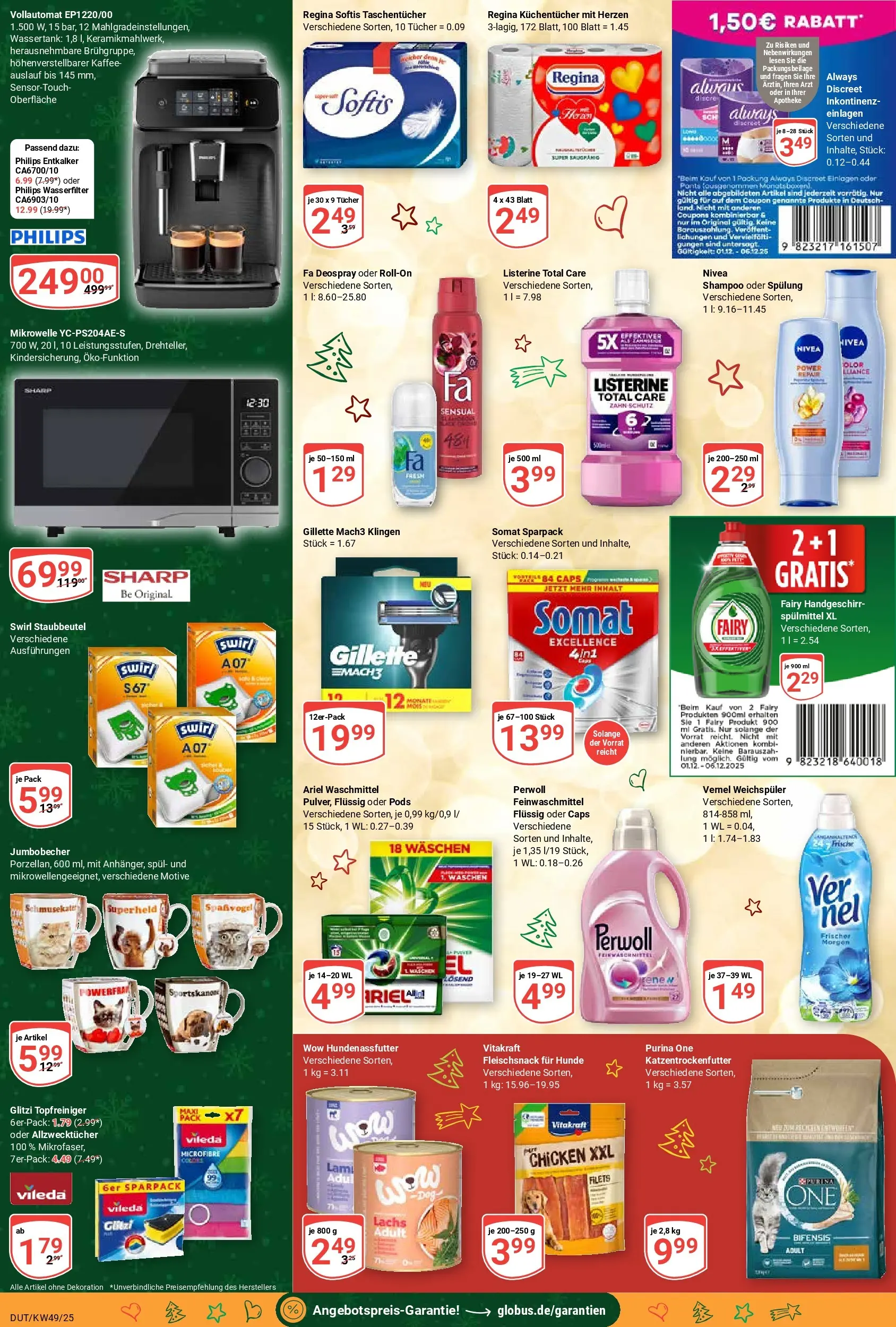 Globus prospekt Wetzlar-Dutenhofen	 (ab 01.12.2025) » Angebote online | Seite: 7 | Produkte: Purina one, Weichspüler, Deospray, Listerine
