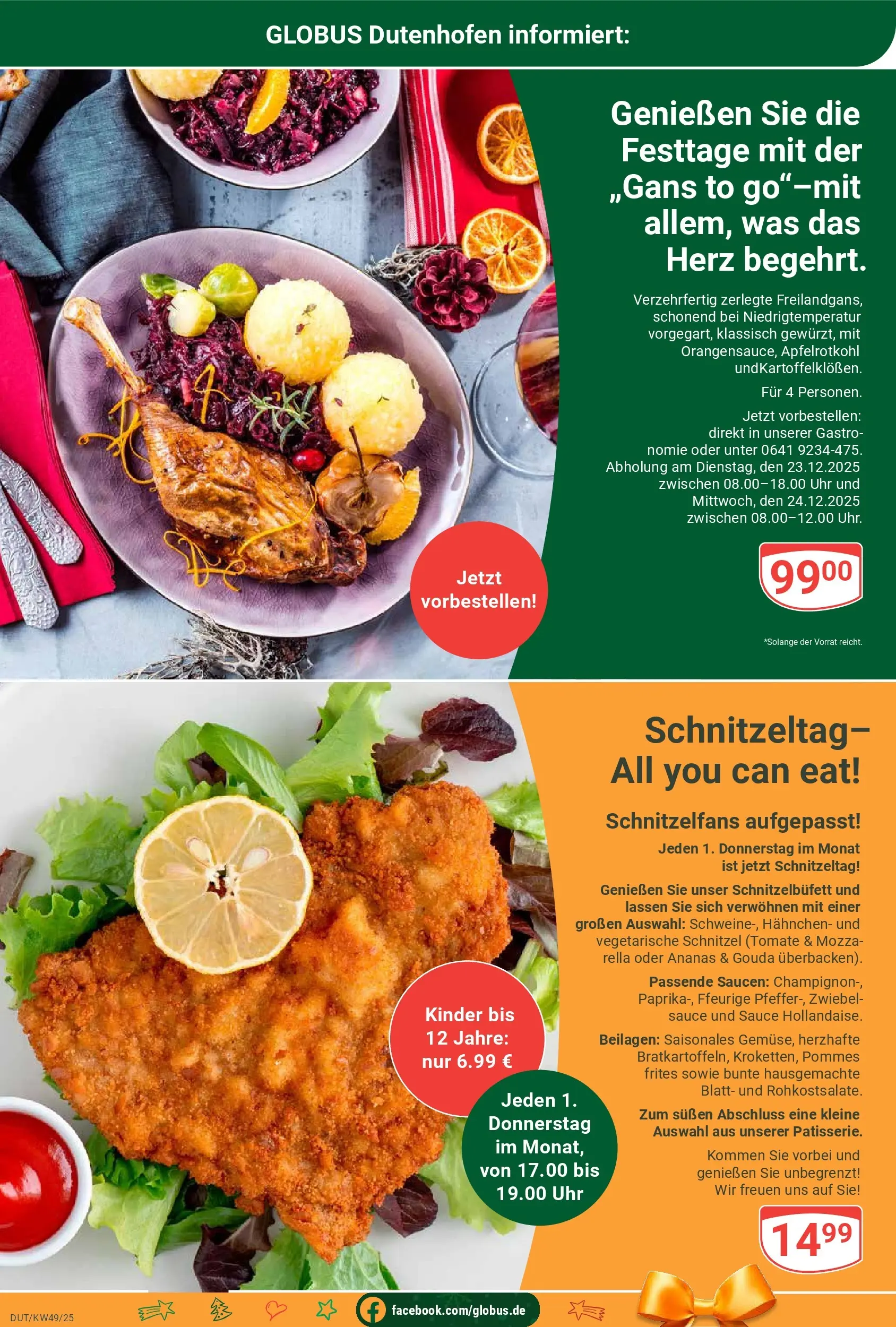 Globus prospekt Wetzlar-Dutenhofen	 (ab 01.12.2025) » Angebote online | Seite: 11 | Produkte: Hahnchen, Gouda, Schnitzel, Uhr