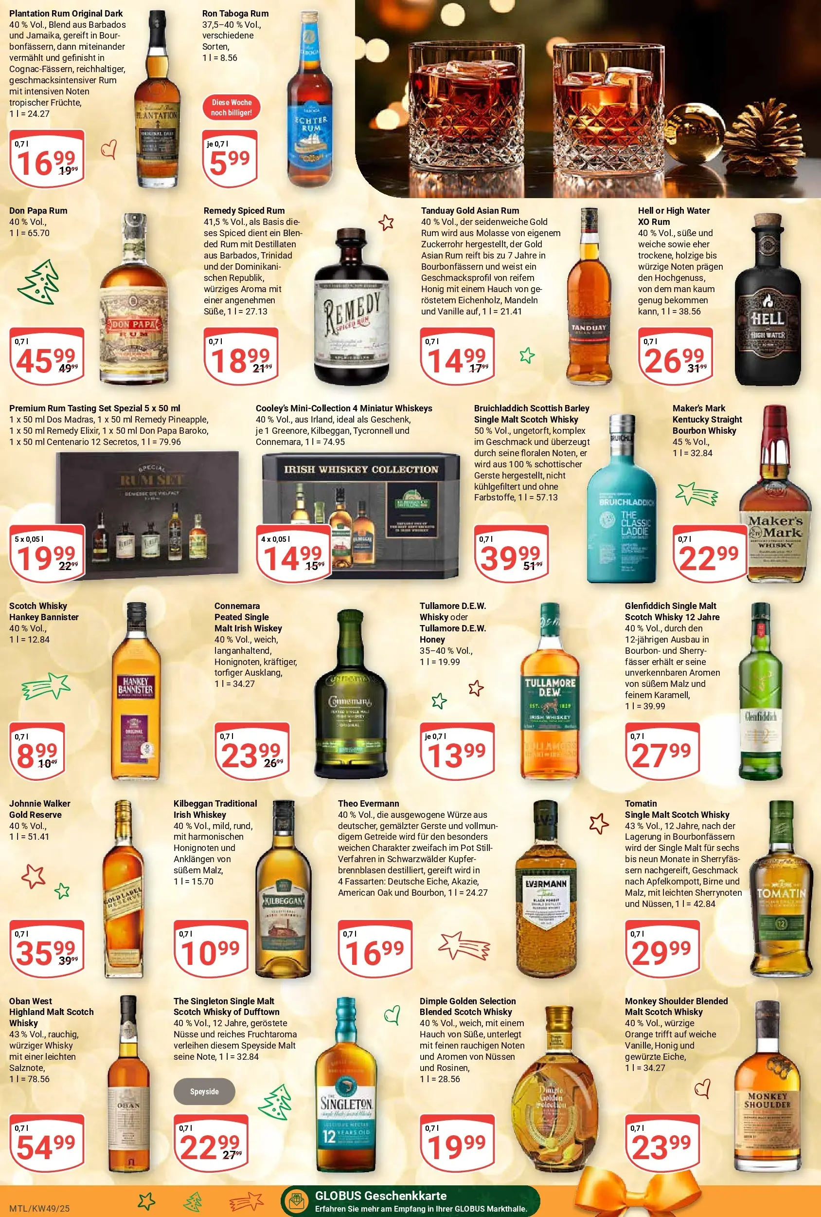 Globus prospekt Maintal-Dörnigheim	 (ab 01.12.2025) » Angebote online | Seite: 21 | Produkte: Whisky, Birne, Bourbon, Nüsse