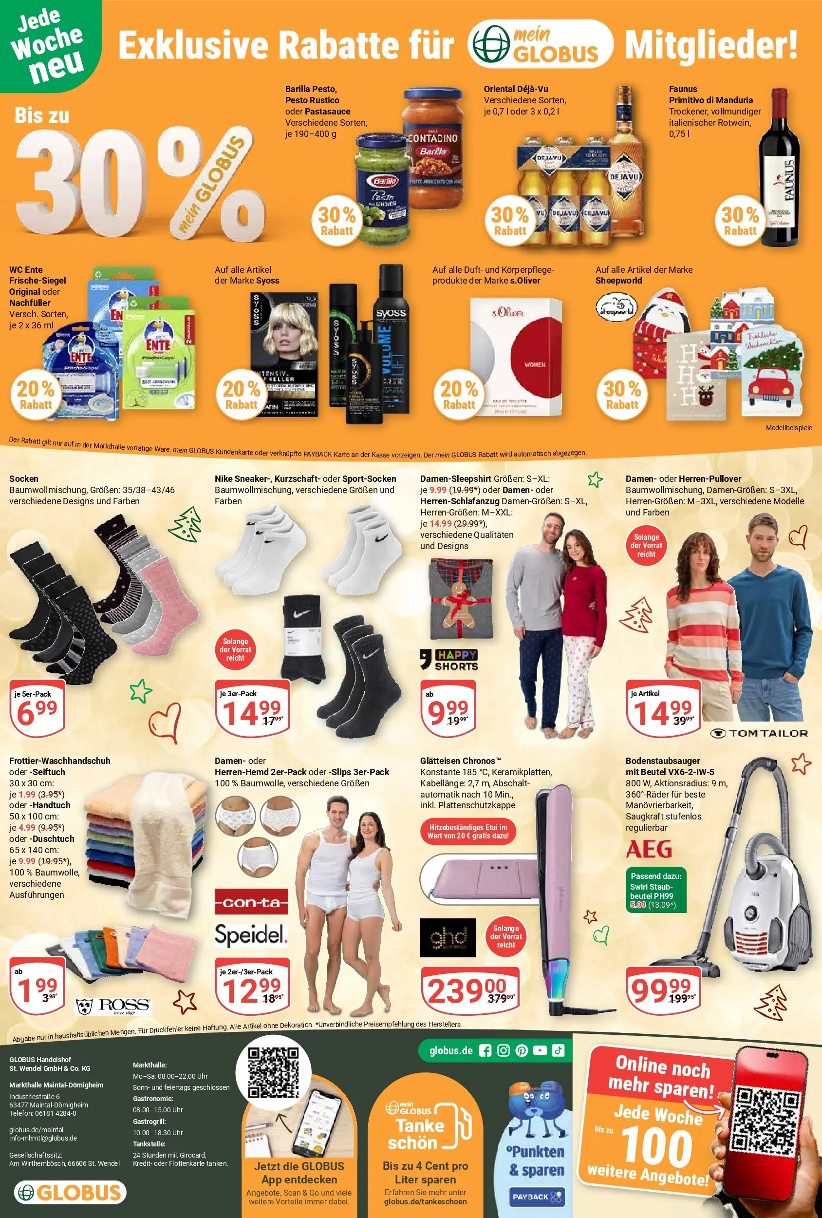 Globus prospekt Maintal-Dörnigheim	 (ab 01.12.2025) » Angebote online | Seite: 29 | Produkte: Duft, Socken, Glätteisen, Ente