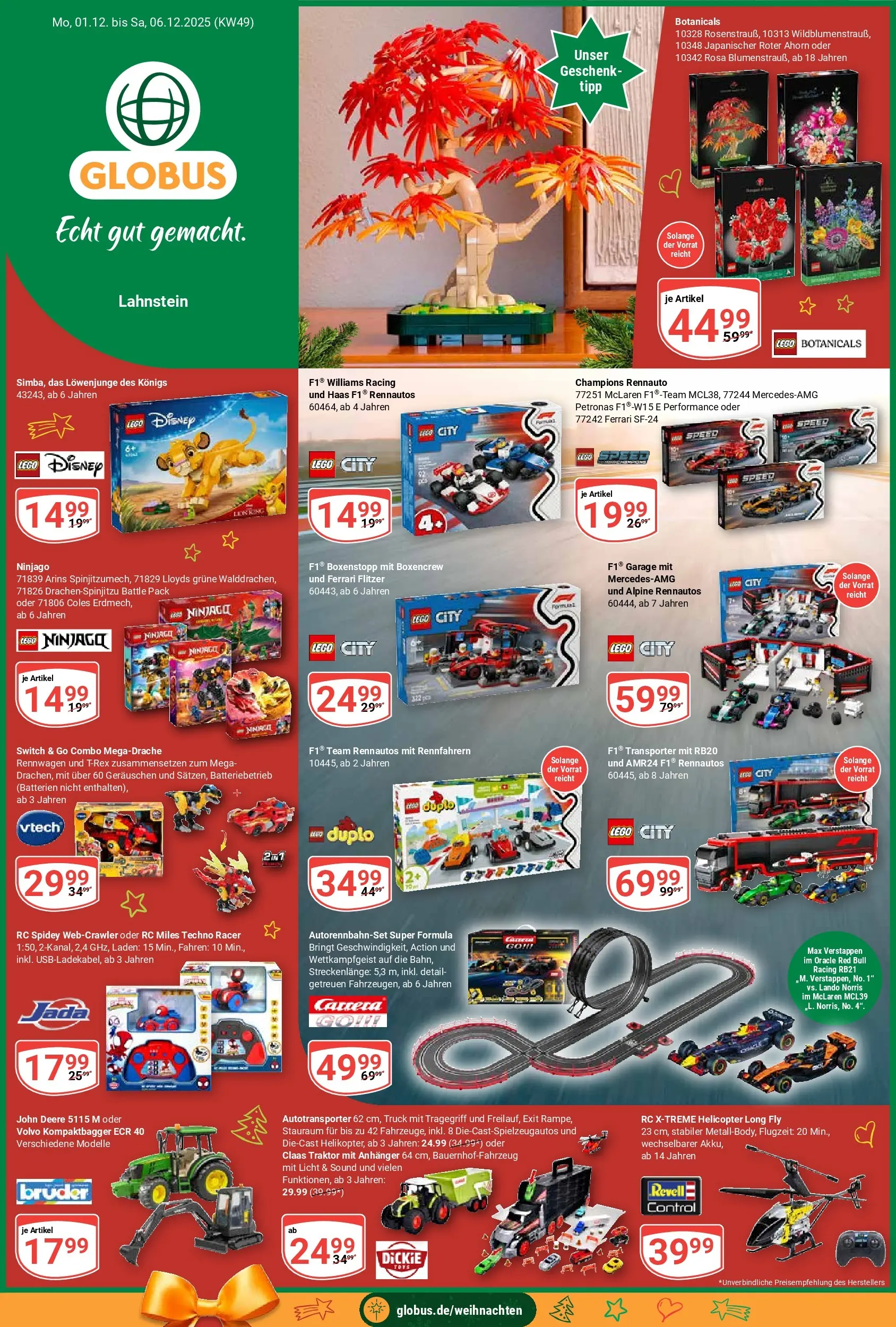 Globus prospekt Lahnstein	 (ab 01.12.2025) » Angebote online | Seite: 1 | Produkte: Red bull, Batterien