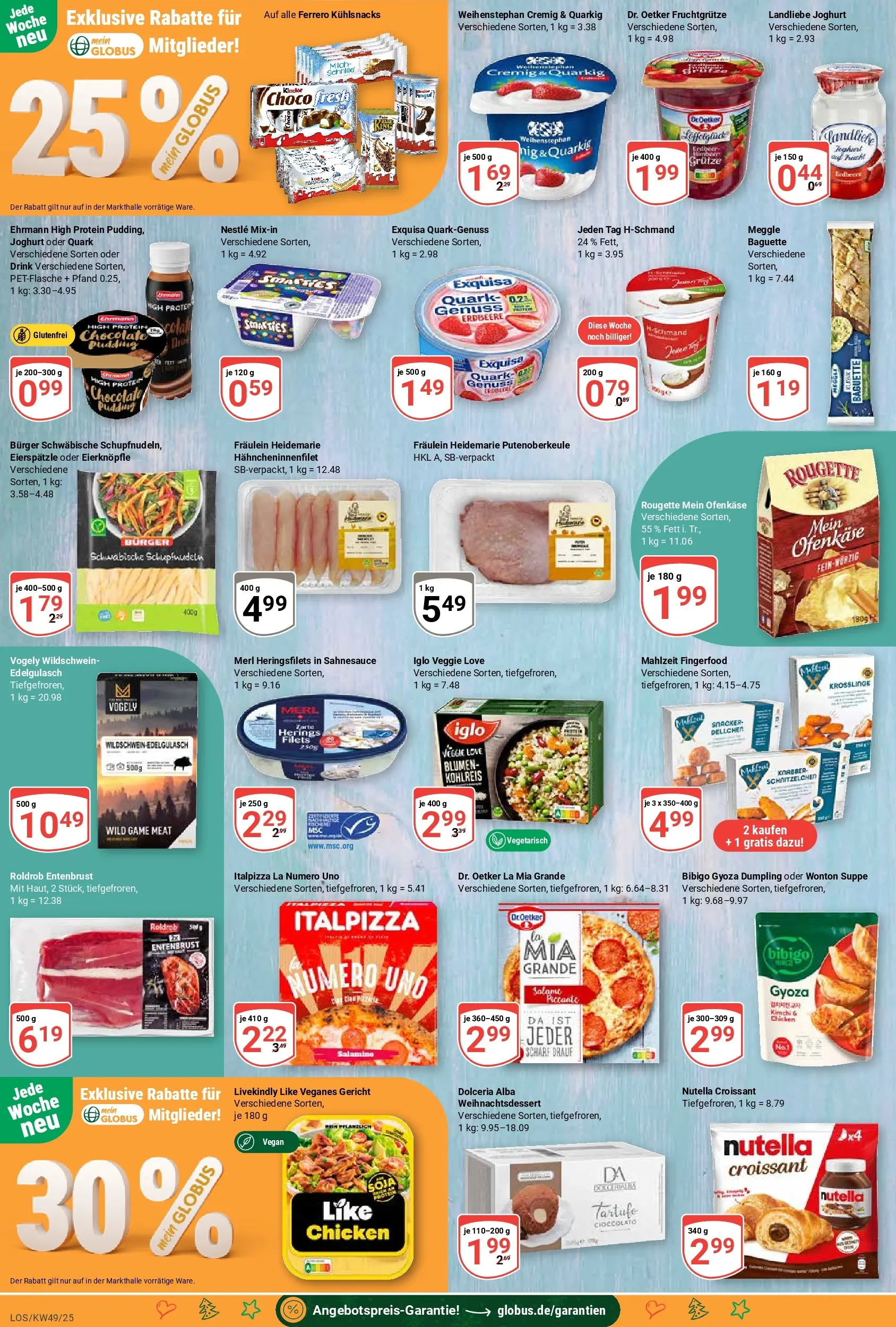Globus prospekt Losheim Am See	 (ab 01.12.2025) » Angebote online | Seite: 12 | Produkte: Iglo, Burger, Pudding, Landliebe joghurt