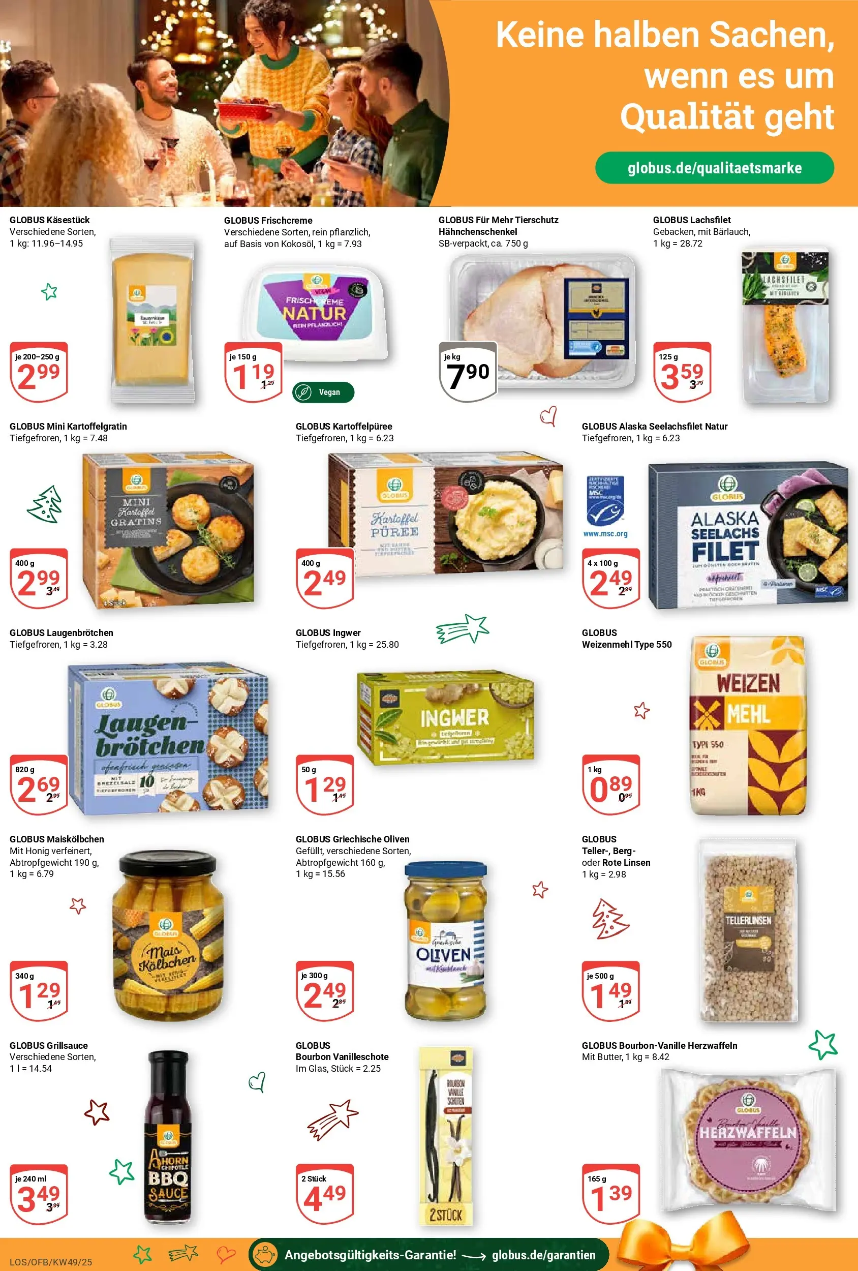 Globus prospekt Losheim Am See	 (ab 01.12.2025) » Angebote online | Seite: 15 | Produkte: Mehl, Hahnchenschenkel, Weizenmehl, Bourbon