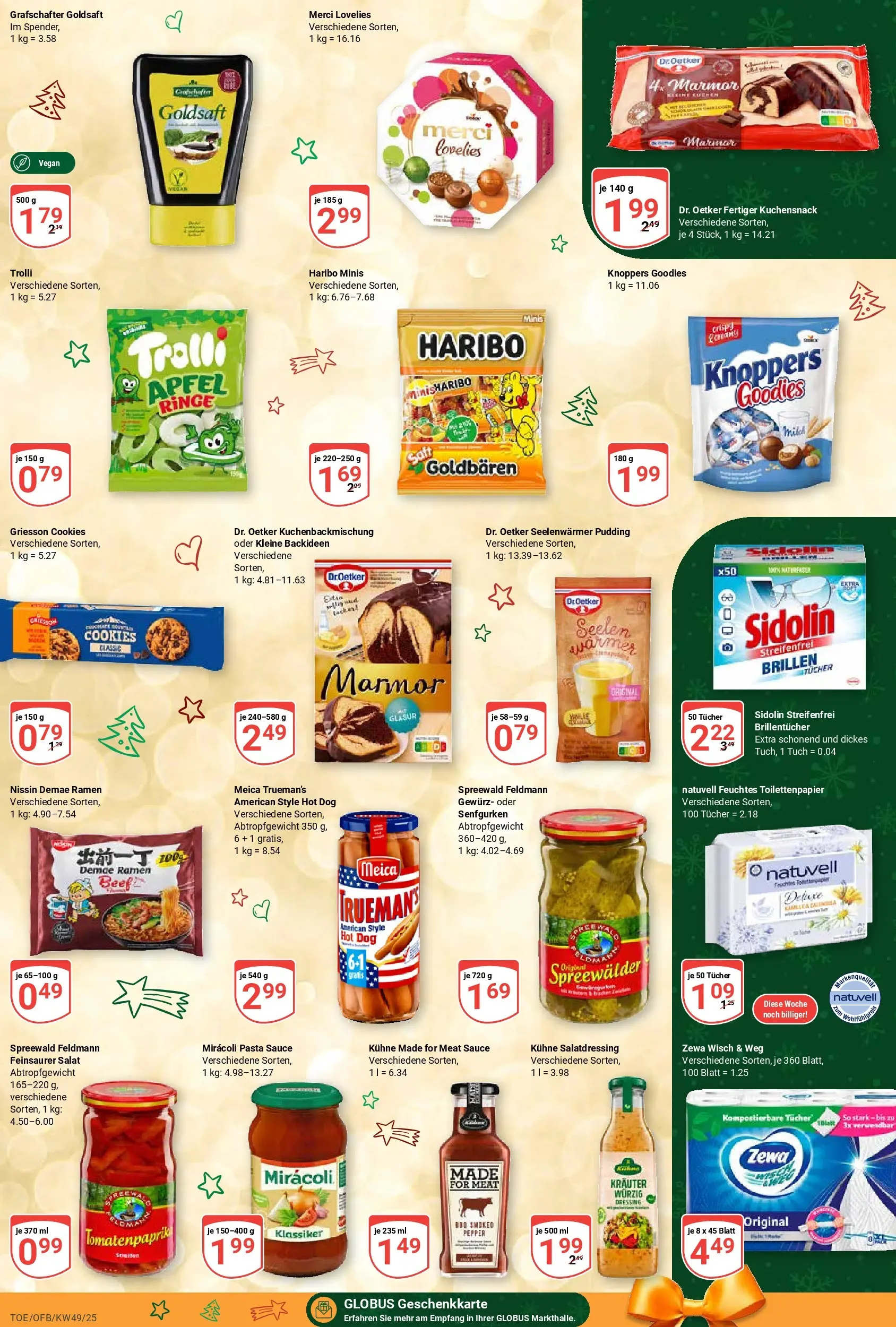 Globus prospekt Tönisvorst	 (ab 01.12.2025) » Angebote online | Seite: 7 | Produkte: Merci, Haribo, Zewa, Pasta