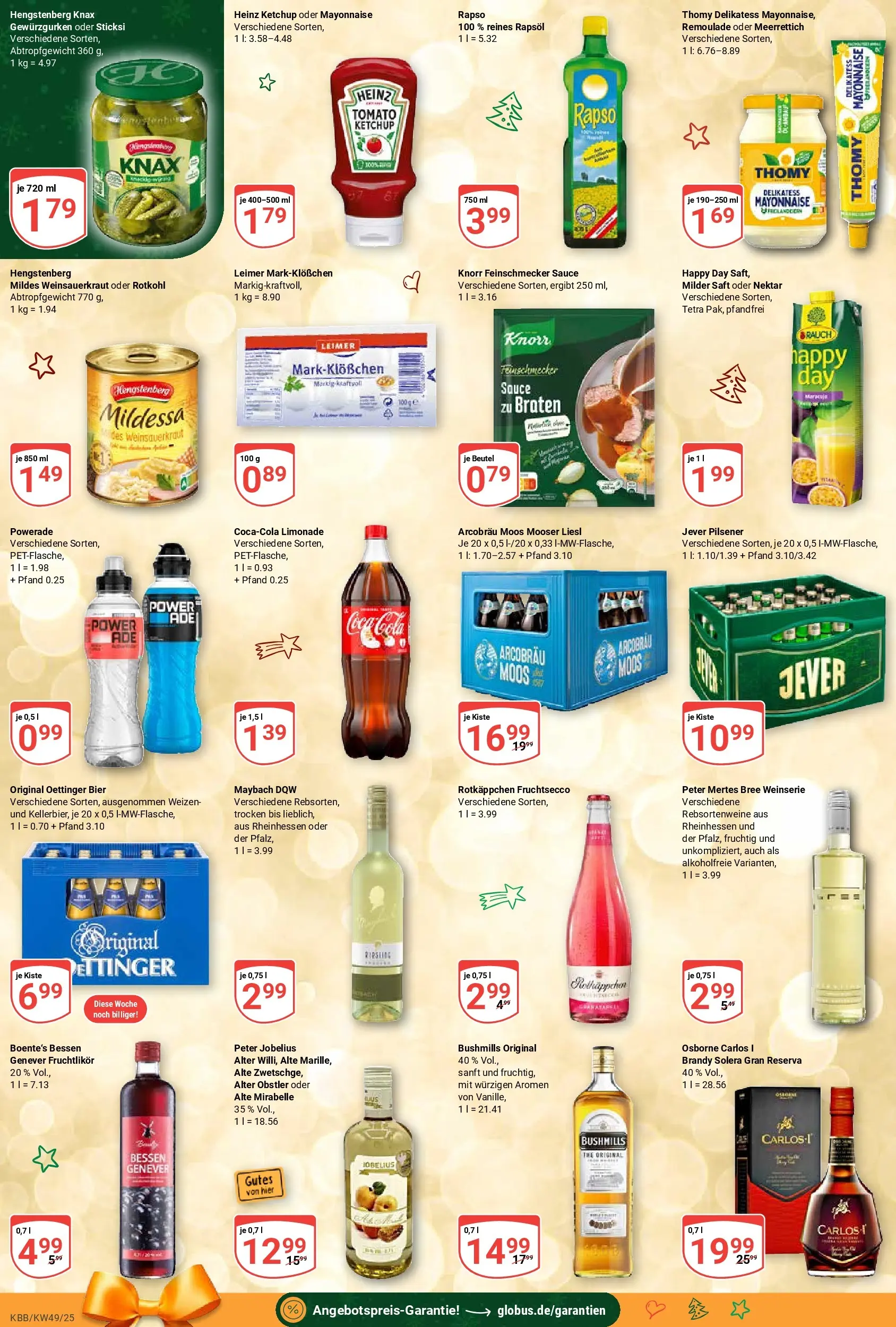 Globus prospekt Koblenz-Bubenheim	 (ab 01.12.2025) » Angebote online | Seite: 6 | Produkte: Rotkohl, Rapsöl, Fruchtsecco, Saft