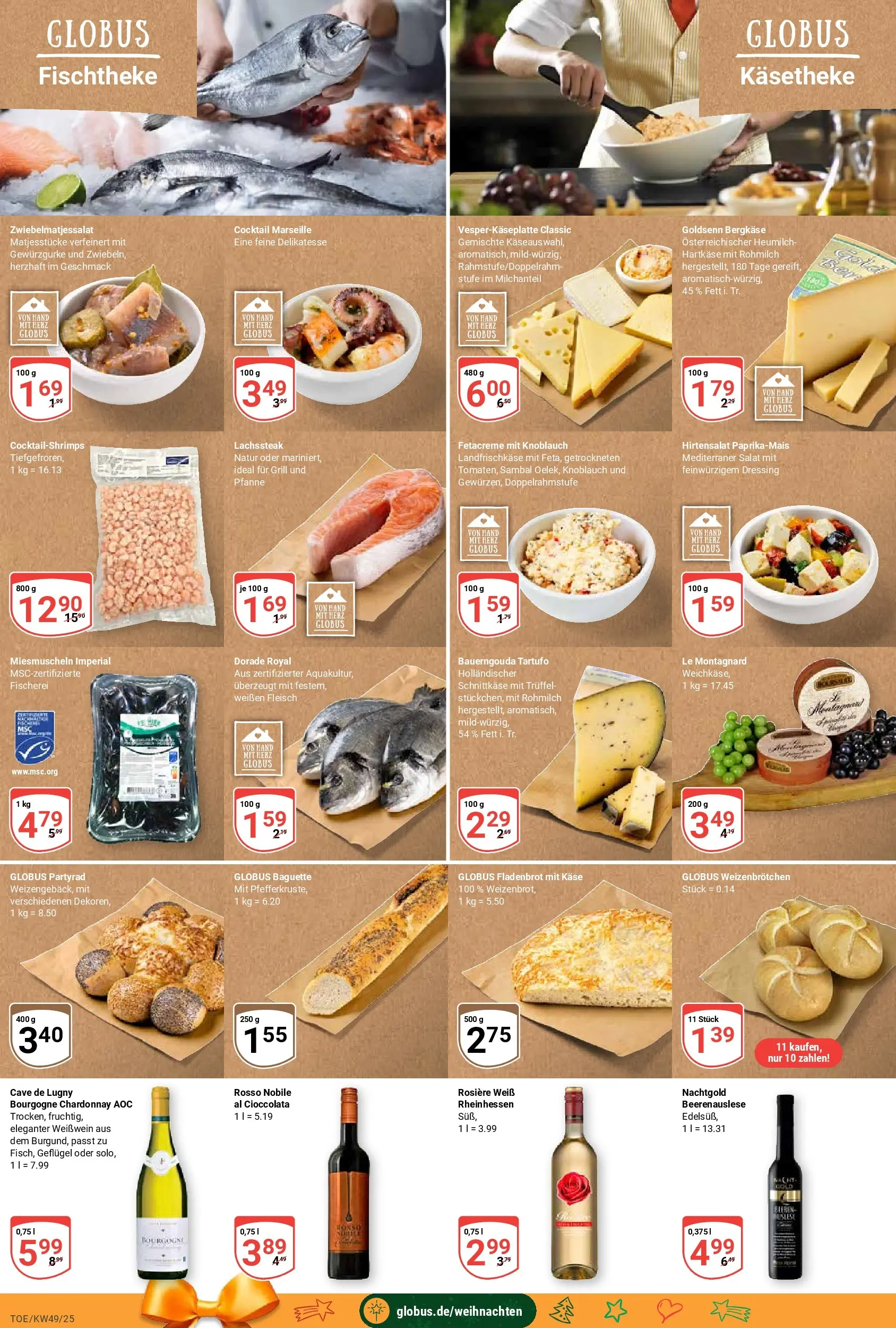 Globus prospekt Tönisvorst	 (ab 01.12.2025) » Angebote online | Seite: 14 | Produkte: Grill, Käse, Weißwein, Baguette