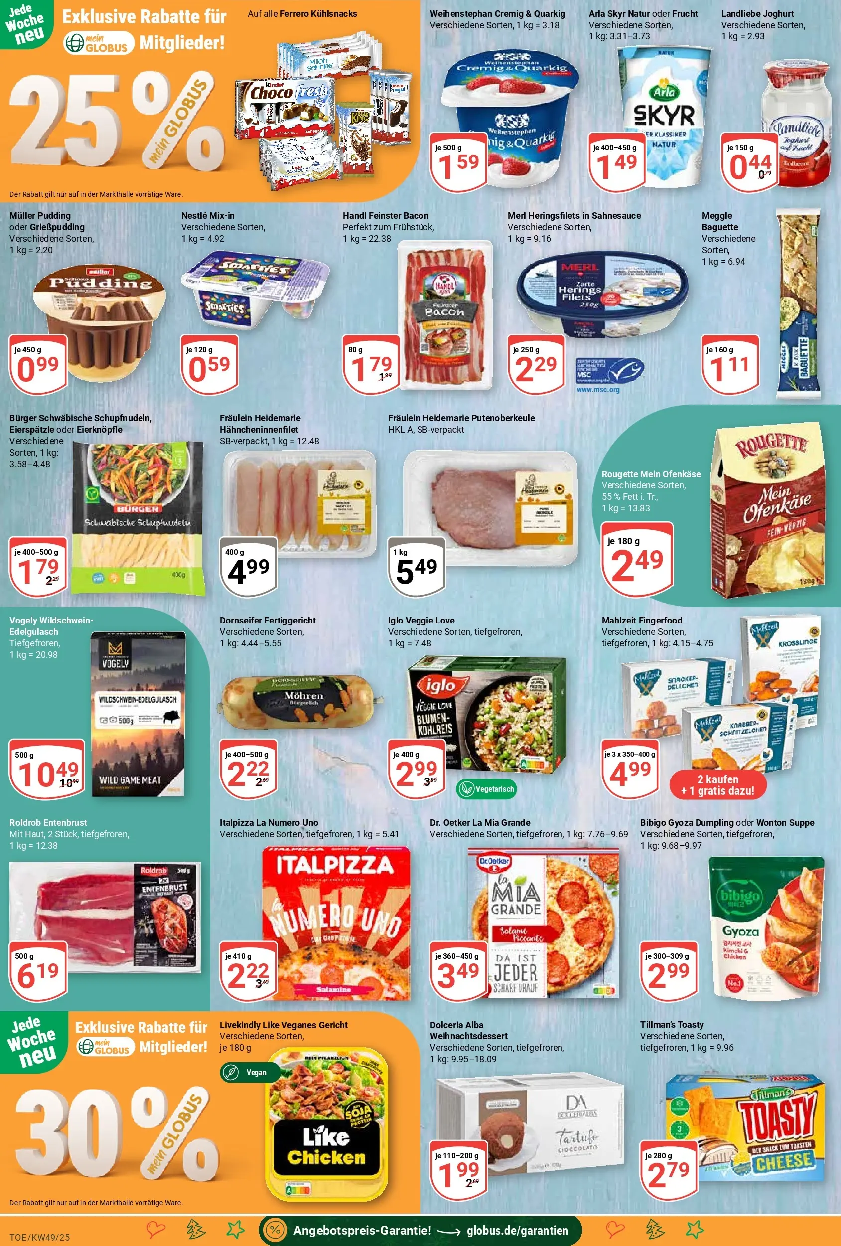Globus prospekt Tönisvorst	 (ab 01.12.2025) » Angebote online | Seite: 16 | Produkte: Burger, Baguette, Skyr, Landliebe joghurt