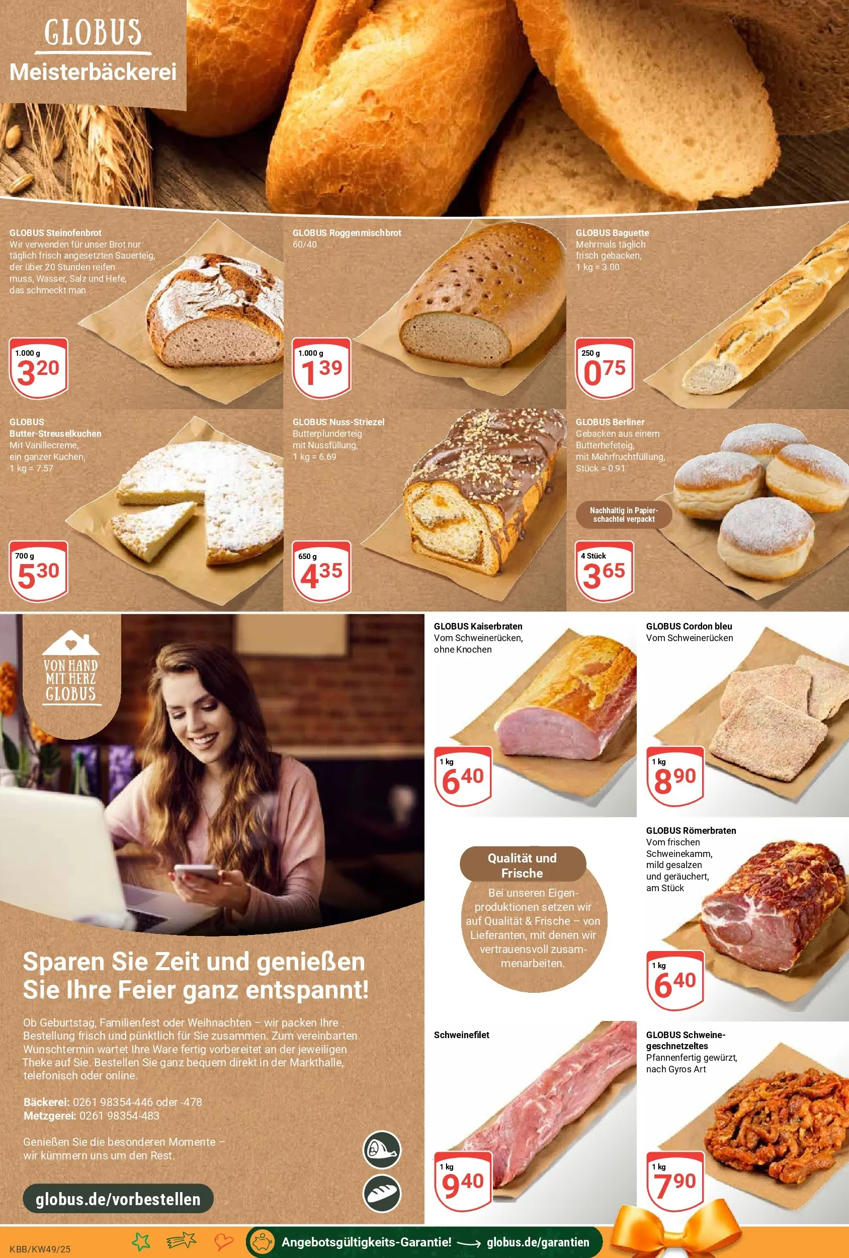 Globus prospekt Koblenz-Bubenheim	 (ab 01.12.2025) » Angebote online | Seite: 11 | Produkte: Berliner, Bäckerei, Baguette, Salz