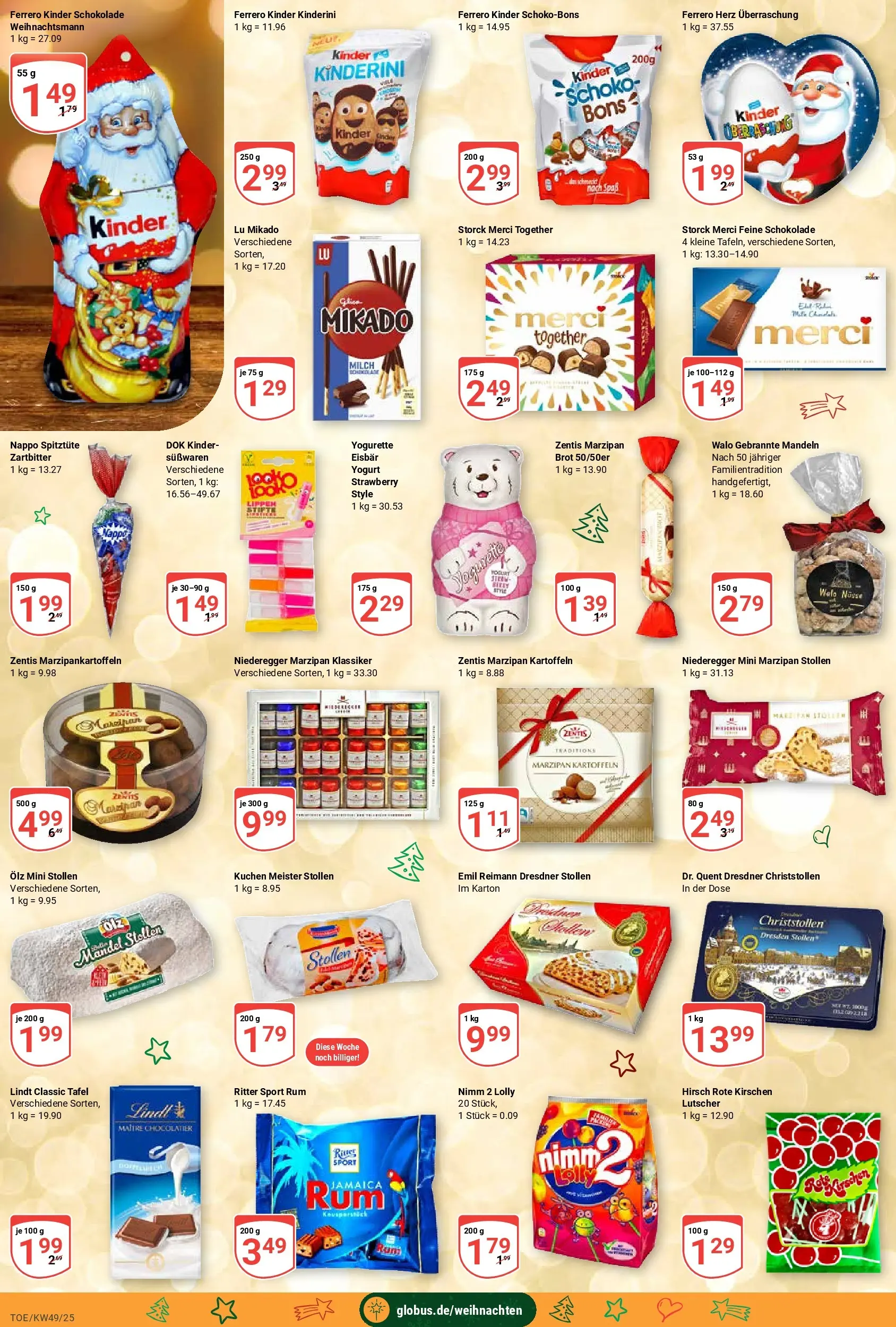 Globus prospekt Tönisvorst	 (ab 01.12.2025) » Angebote online | Seite: 19 | Produkte: Milch, Yogurette, Ritter sport, Kartoffeln