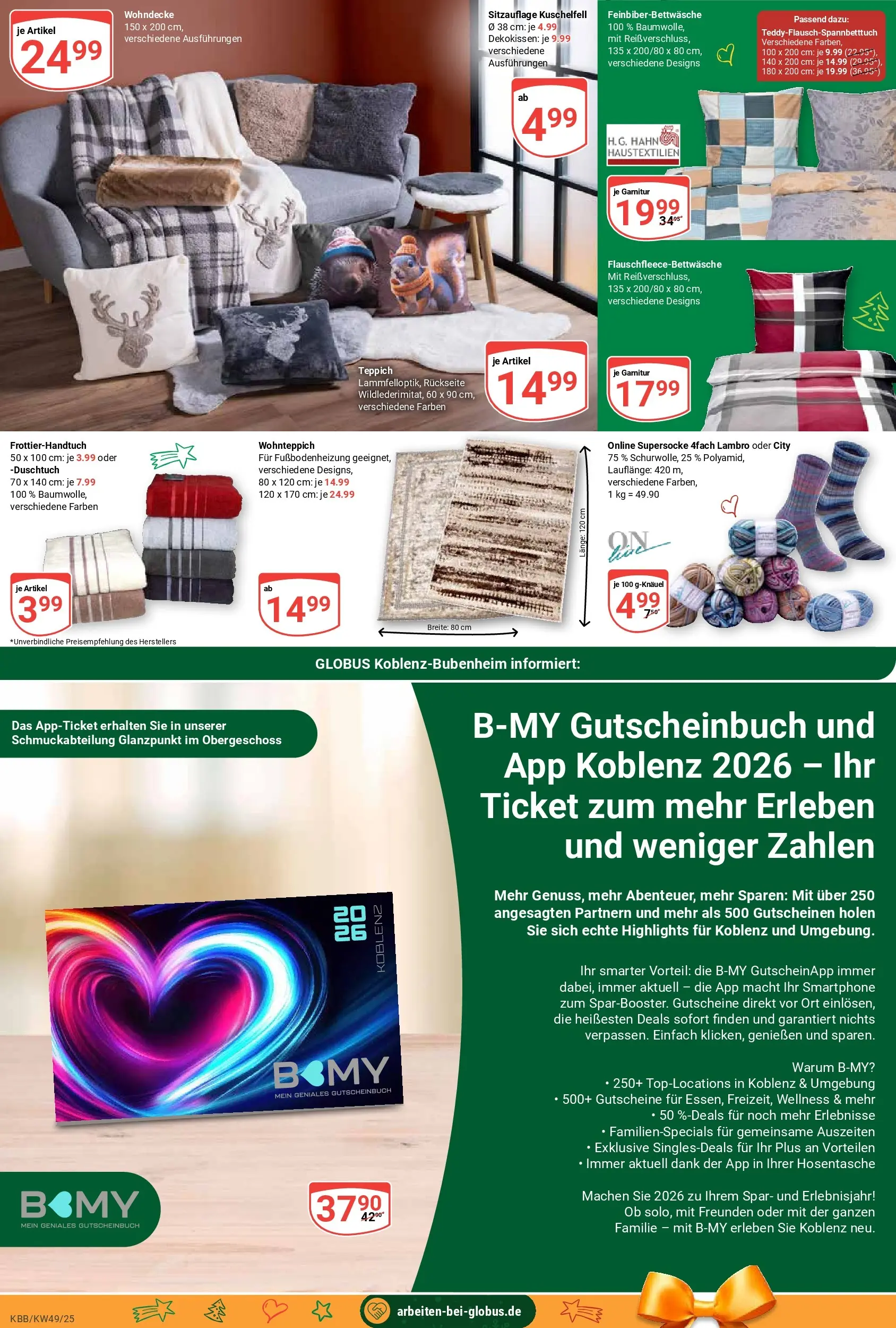 Globus prospekt Koblenz-Bubenheim	 (ab 01.12.2025) » Angebote online | Seite: 26 | Produkte: Teppich, Smartphone