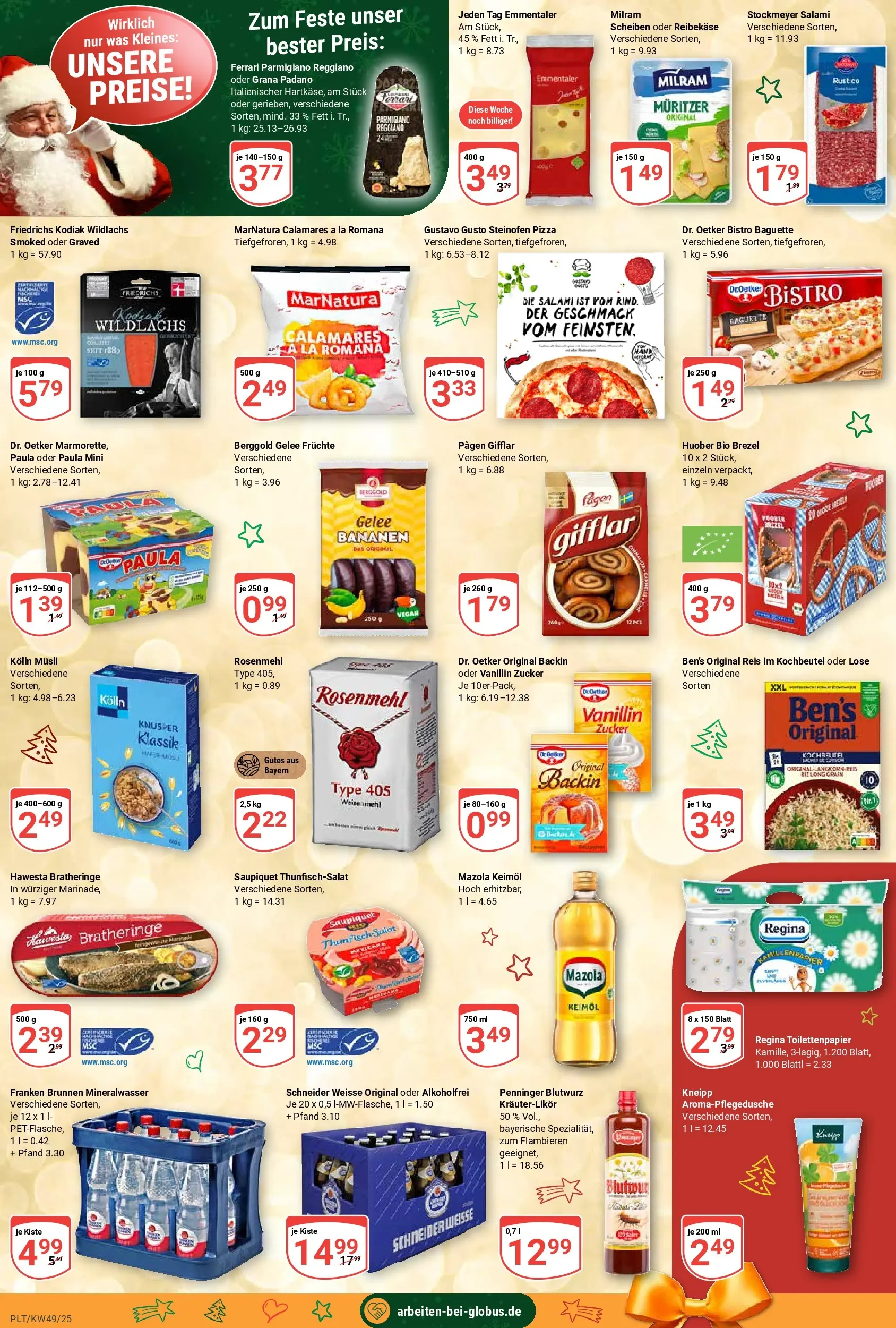 Globus prospekt Plattling	 (ab 01.12.2025) » Angebote online | Seite: 7 | Produkte: Gustavo gusto, Baguette, Weizenmehl, Milram