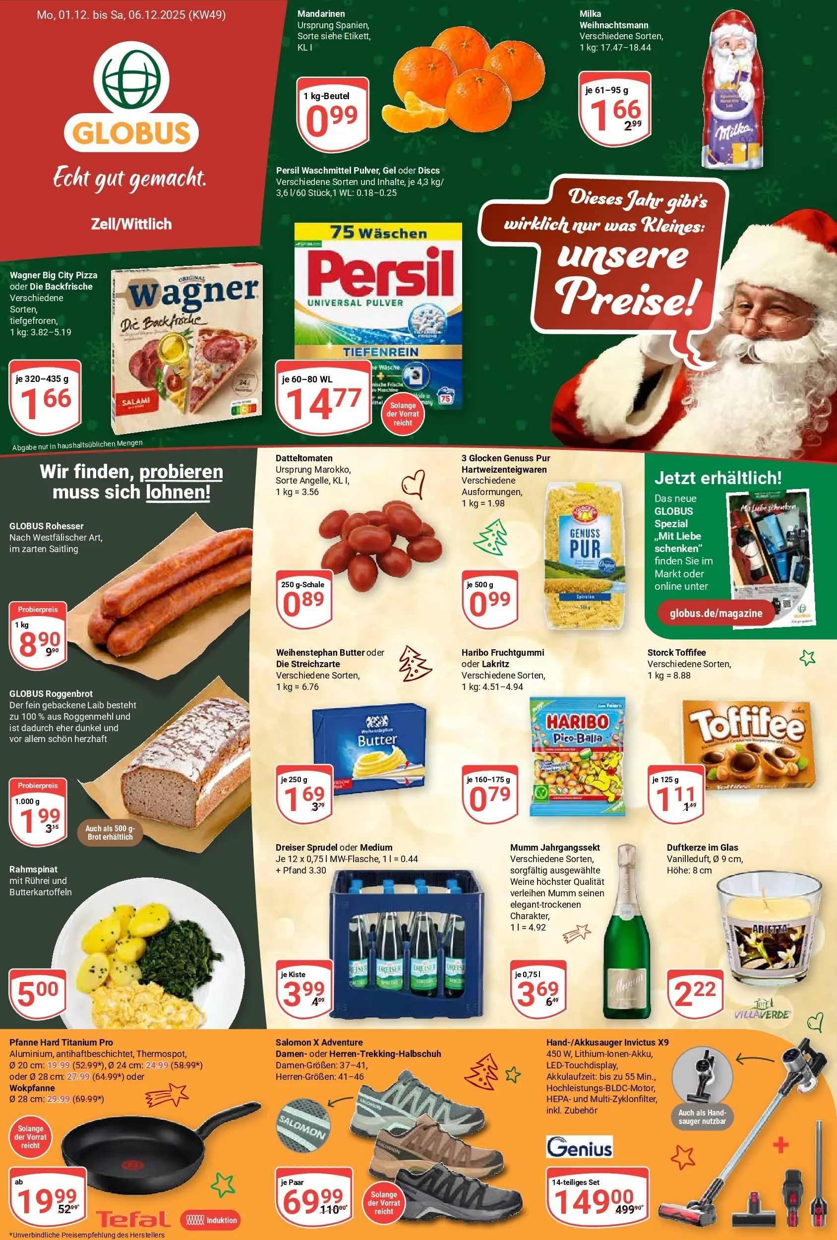 Globus prospekt Wittlich	 (ab 01.12.2025) » Angebote online | Seite: 3 | Produkte: Haribo, Butter, Mandarinen, Toffifee