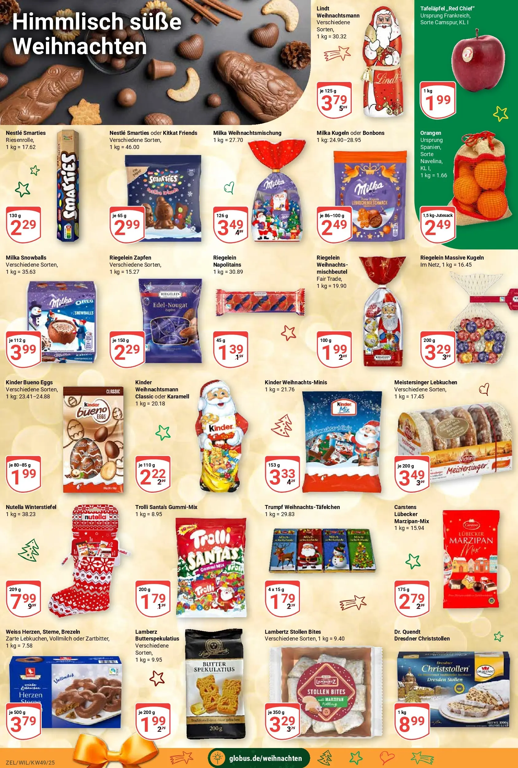 Globus prospekt Wittlich	 (ab 01.12.2025) » Angebote online | Seite: 4 | Produkte: Smarties, Kinder bueno, Milka, Nutella