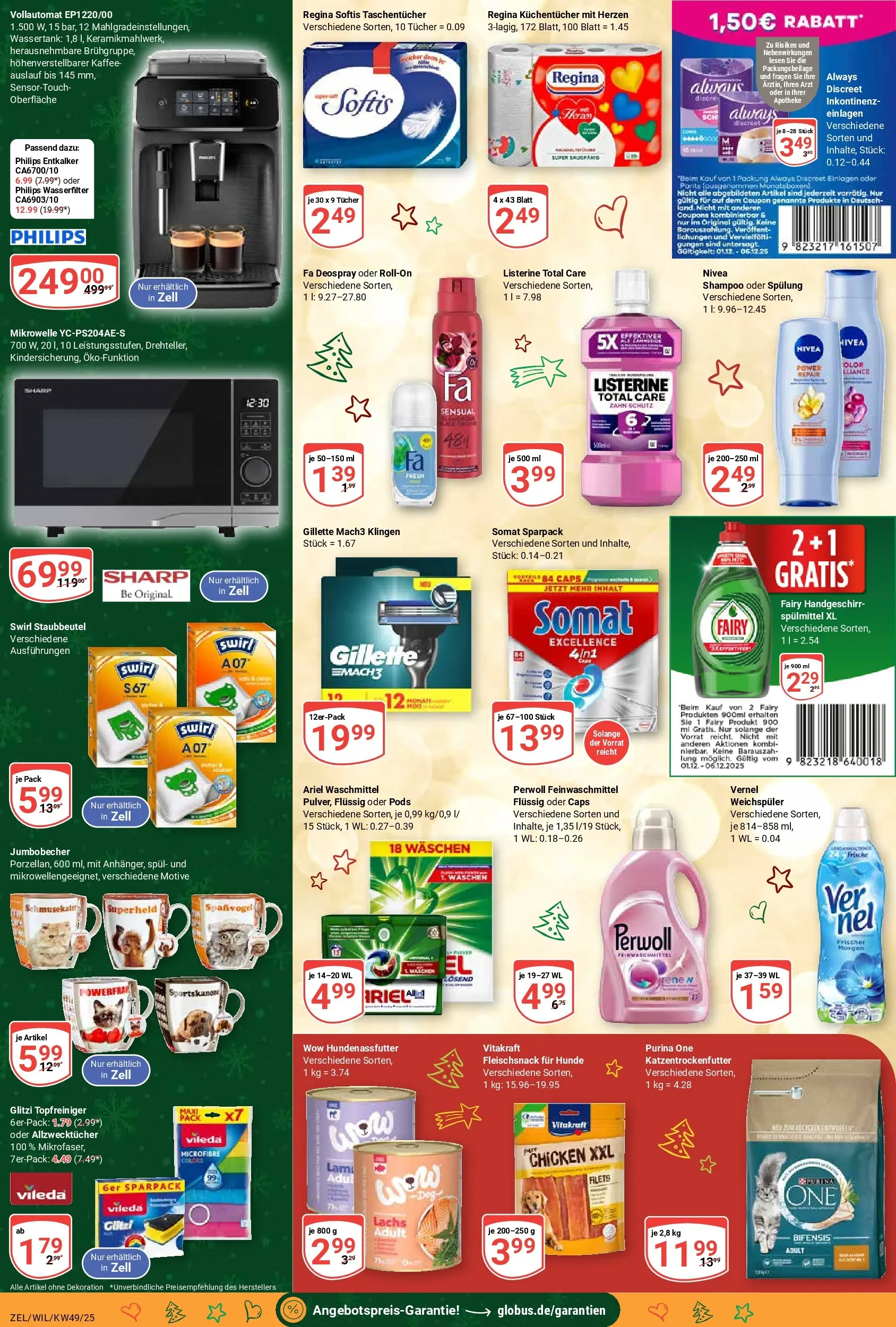 Globus prospekt Wittlich	 (ab 01.12.2025) » Angebote online | Seite: 7 | Produkte: Philips, Kaffee, Shampoo, Weichspüler